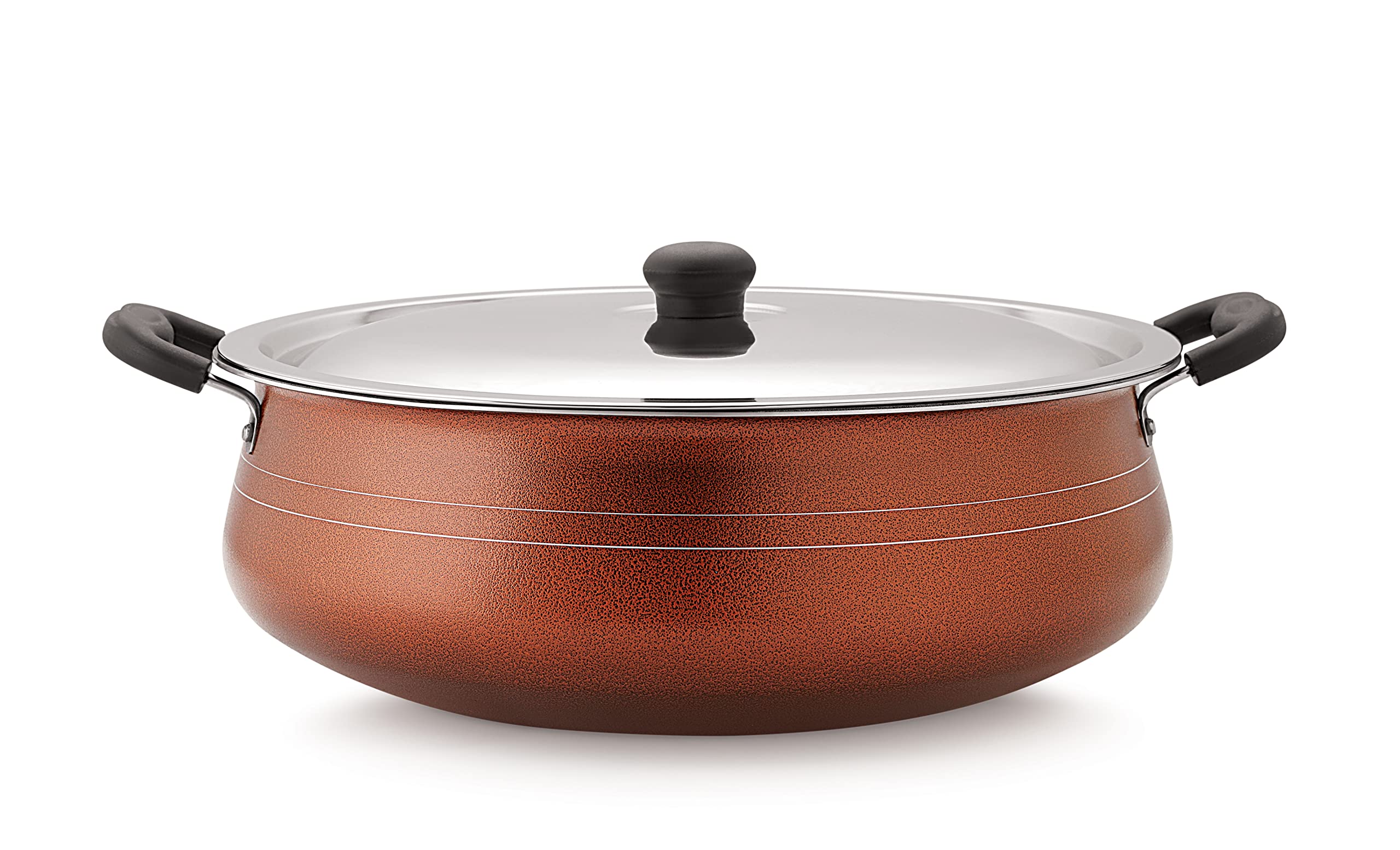 Sonu Elite Series IB Gravy Pots, Non-Stick cookware, Induction Base, Even Heat Distribution, Strong Handles, Thickness - 2.6 MM (Elite Series - IB Gravy Pot, Capacity - 4900 ML)