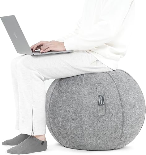 Pelota de yoga, silla antideslizante de estabilidad, pelota de gimnasio grande de 25 pulgadas para fitness, equilibrio y entrenamiento central con