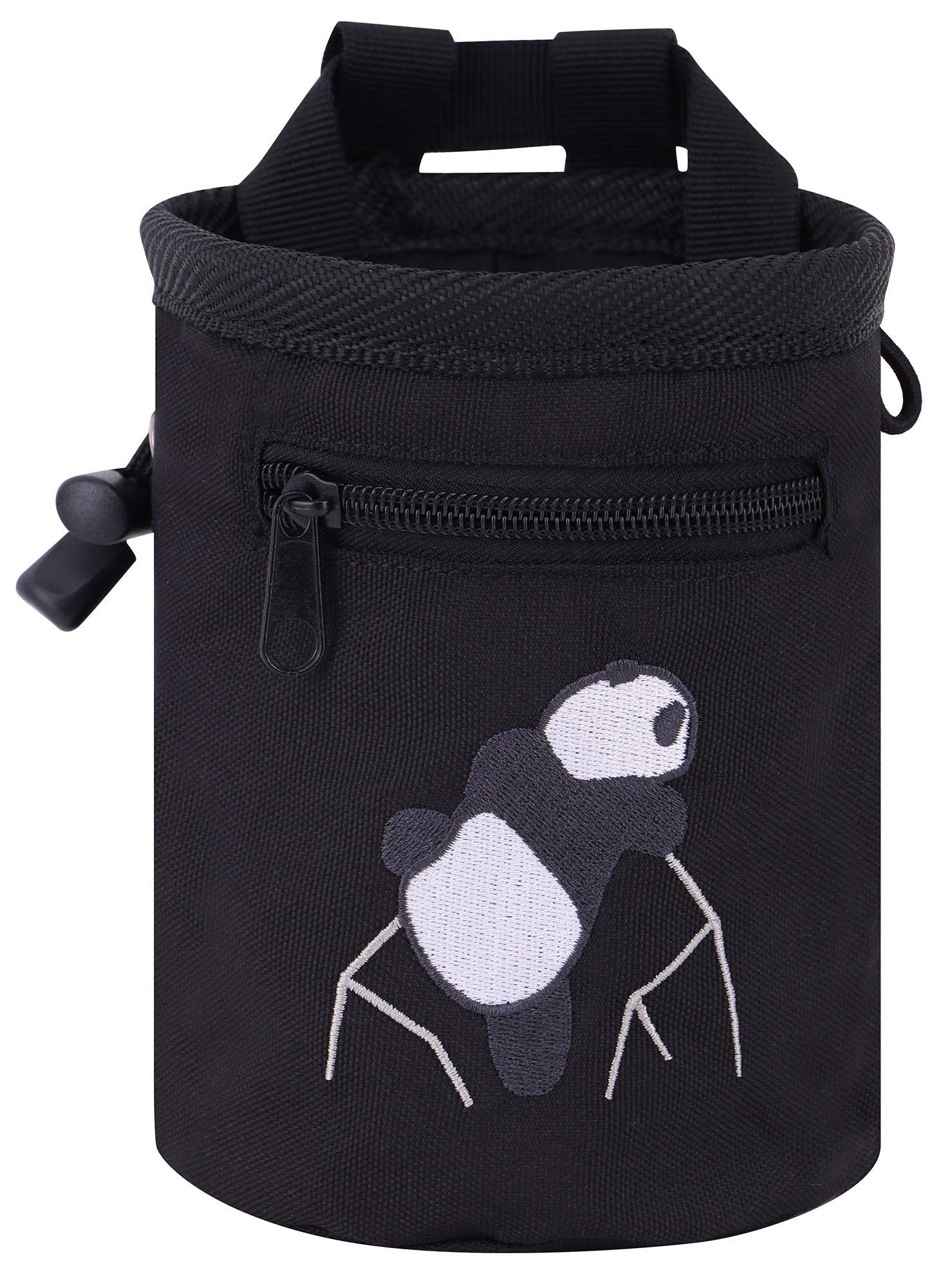 AMC Rock Climbing Panda Design Chalk Bag with Adjustable Belt