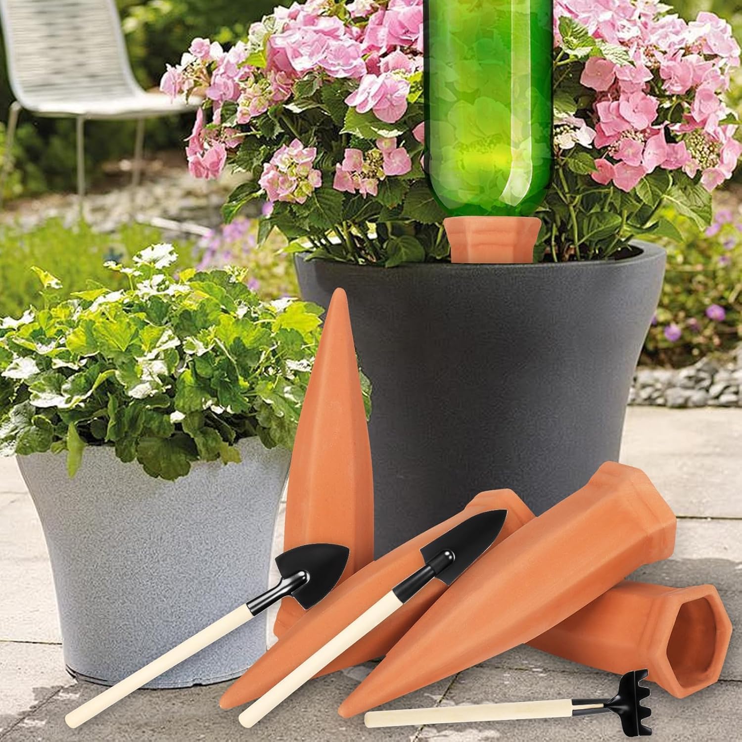 Coni Irrigatori per Piante,Strumenti per Irrigazione,Irrigazione Automatica per Piante da Interno,Kit da 8 Coni per Piantes,Pianta Acqua Dispositivi per Giardino Casa All'aperto per Vacanza