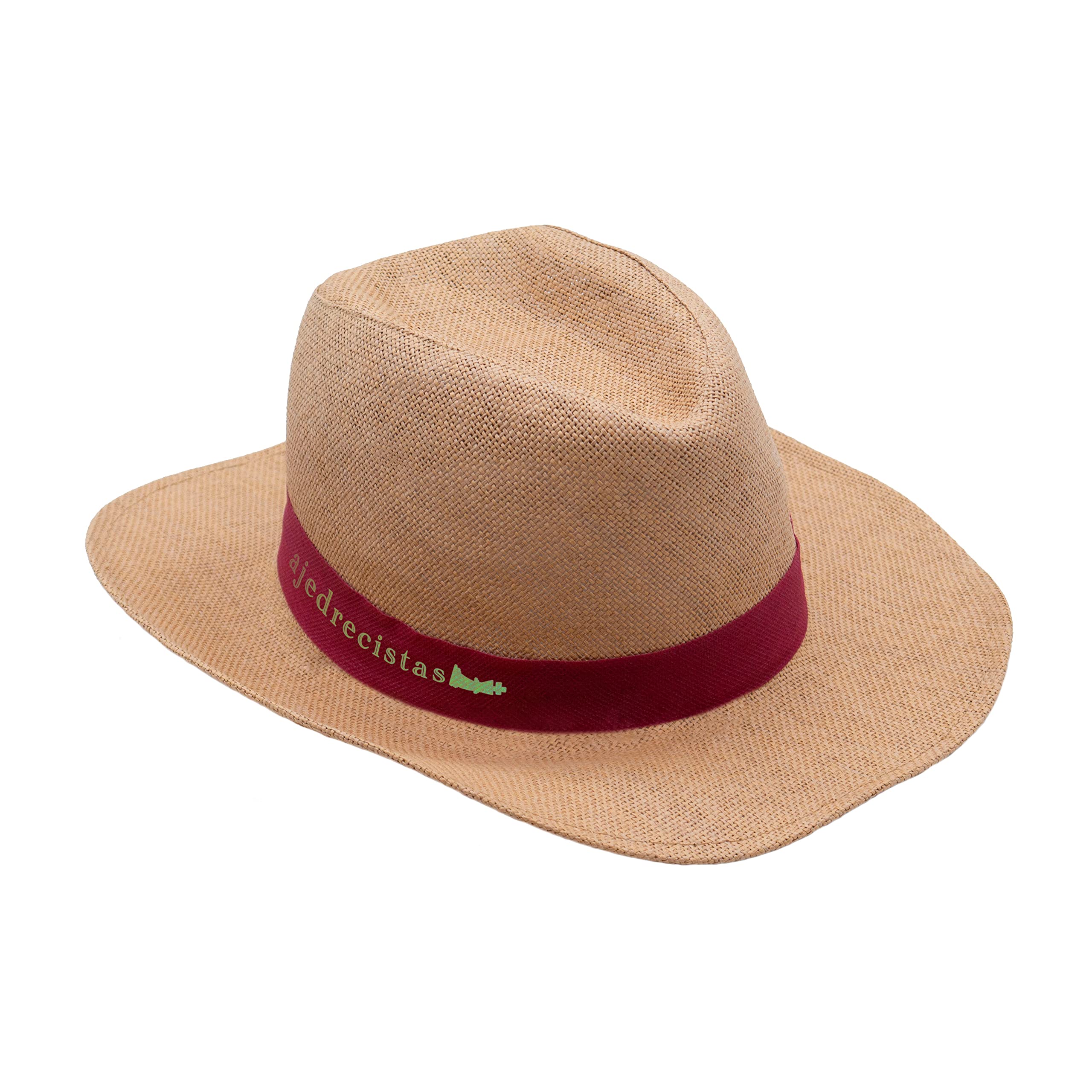 SILABA TONICA Pack de Sombreros Personalizados Panamá – Gorros de Paja con Tu Logo o Frase en la Cinta - Modelo Acapulco para Hombre y Mujer - En Tono Marrón o Beige