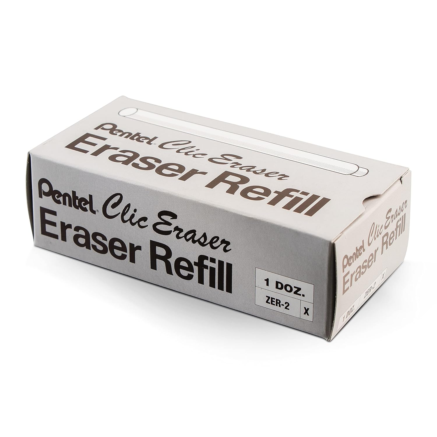 Pentel Refill Erasers For Clic Eraser, Contains 24 Erasers (ZER2