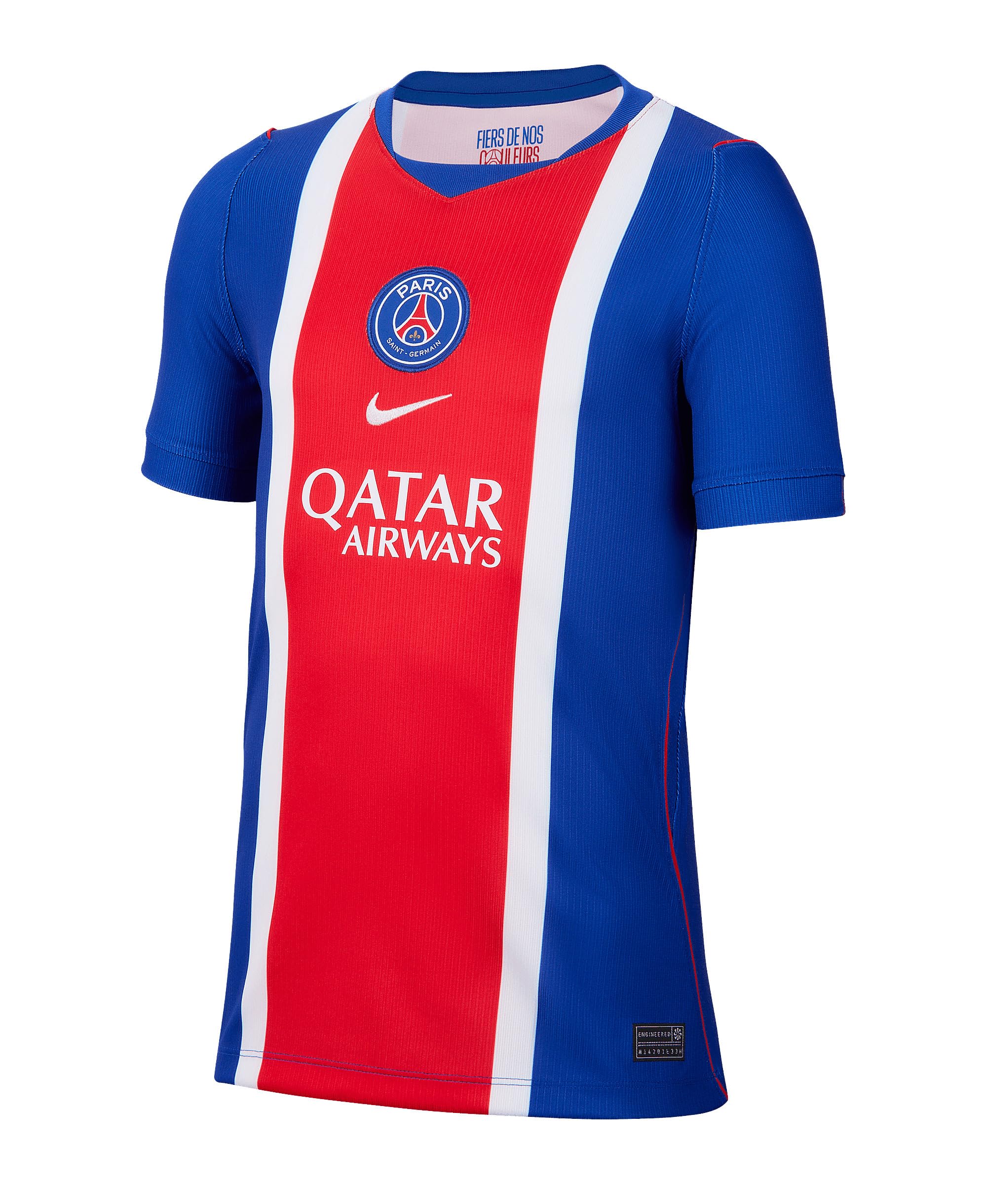 Nike Kids PSG Dri-Fit SS Stadium Home Jersey, Old Royal/White/University Red, 7/8 Years