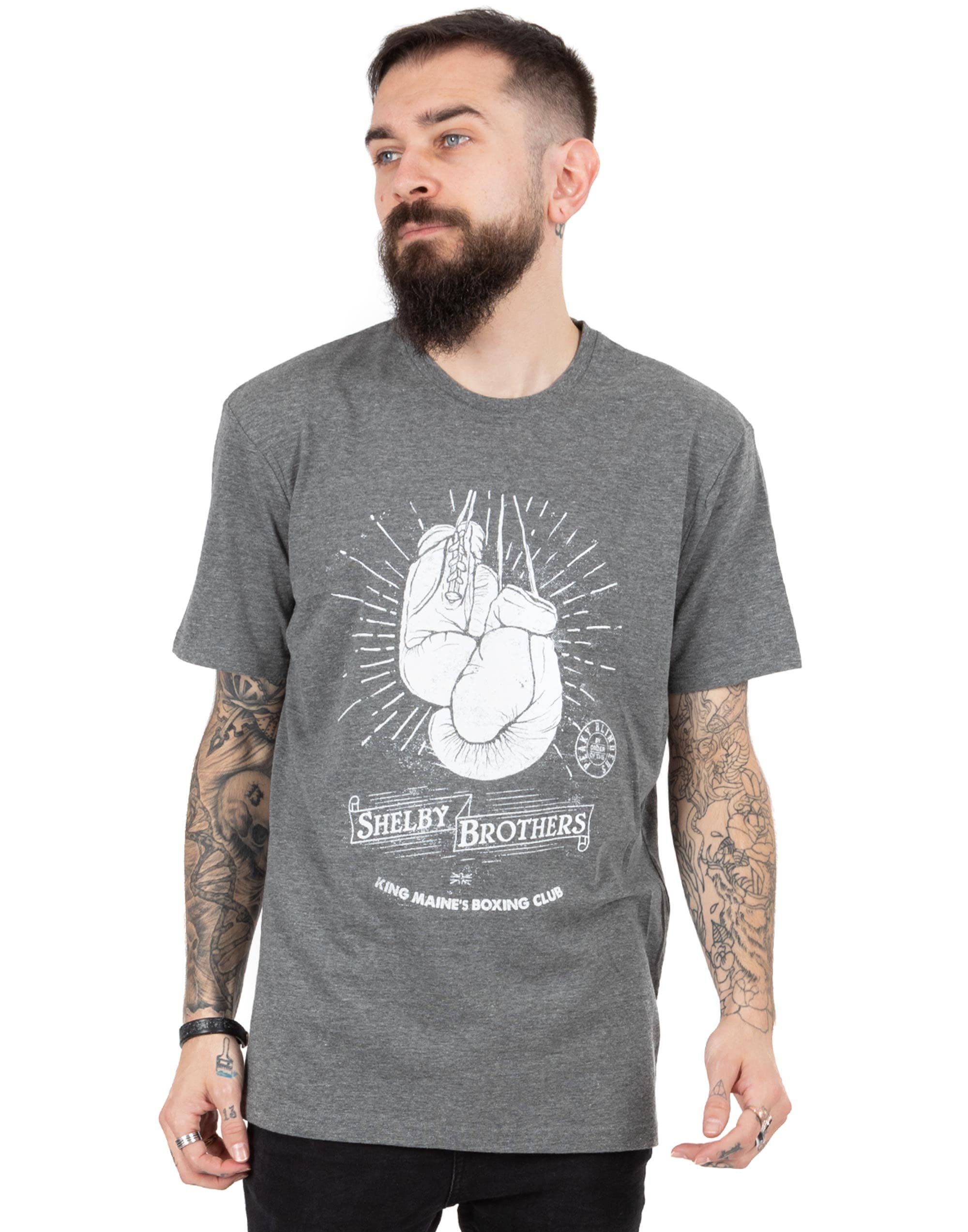 Vanilla Underground Peaky Blinders Mens Grey Shelby Brothers Short Sleeved T-Shirt (Large) from B&Q