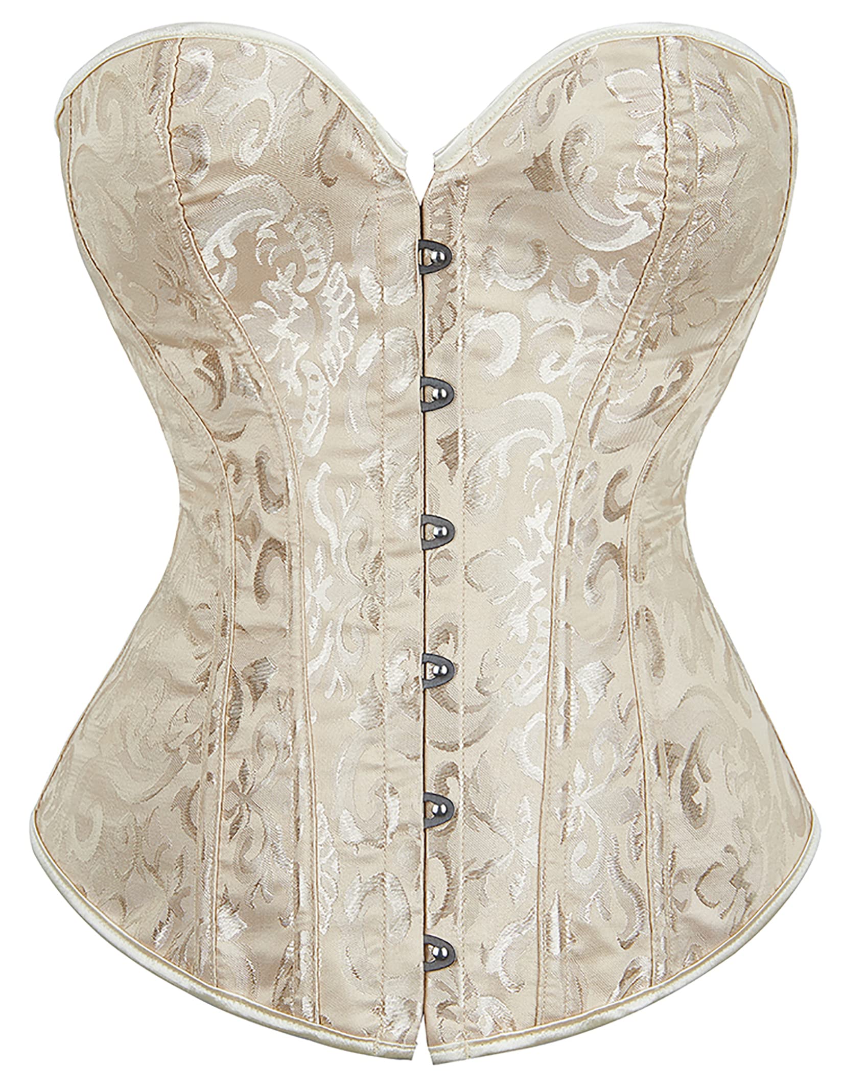 Alivila.Y Fashion Womens Vintage Floral Denim Overbust Corset Bustier Top