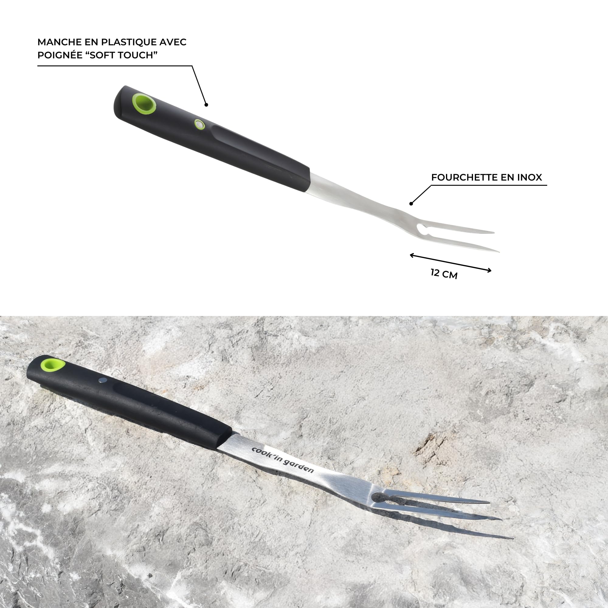 Cook'in Garden - Spatule en Inox, Ustensile Résistant pour Barbecue et Plancha, Longue Durée de Vie, Accessoire Cuisine Extérieure, Idéal Terrasse et Jardin, Manche Confort Cook'in Garden - Spatule en Inox, Ustensile Résistant pour Barbecue et Plancha, Longue Durée de Vie, Accessoire Cuisine Extérieure, Idéal Terrasse et Jardin, Manche Confort