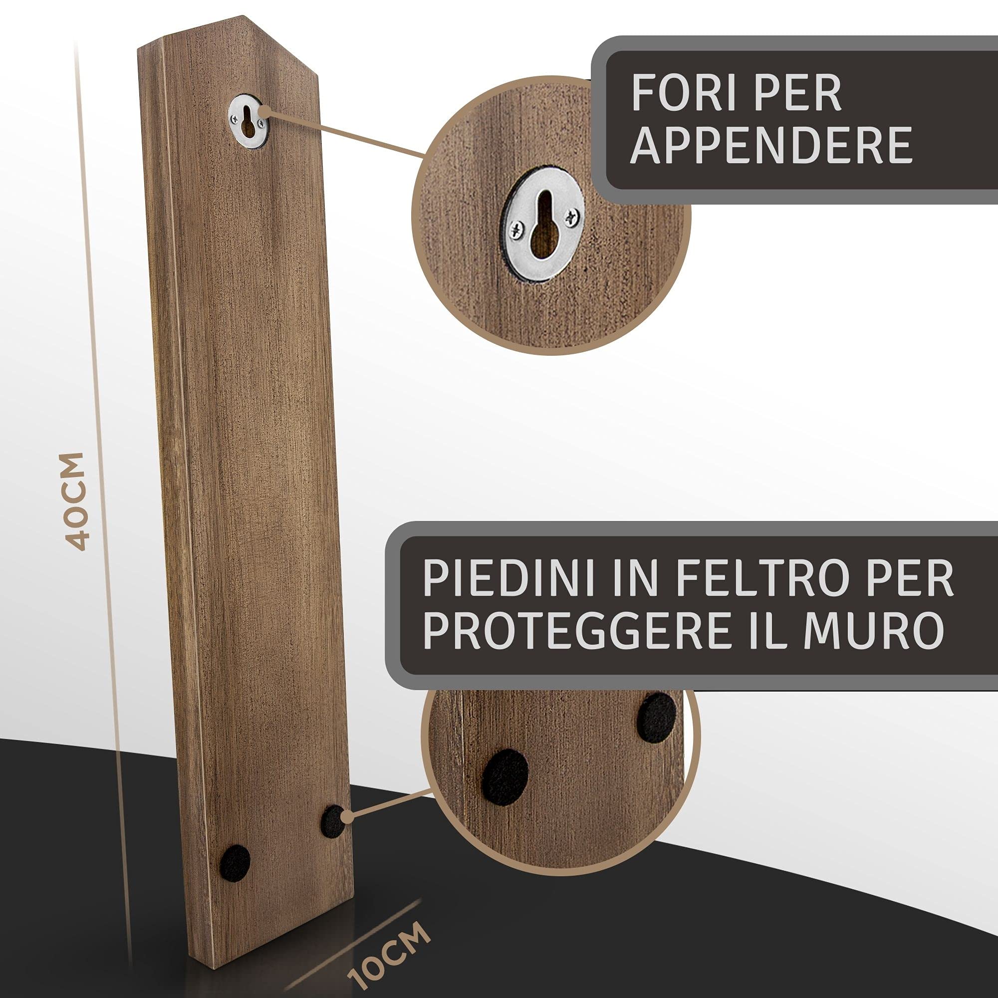 Porta Freccette In Legno Per 12 Freccette - Supporto Da Parete Per Steeldarts E Softdarts - Legno Di Acacia - Foto 2