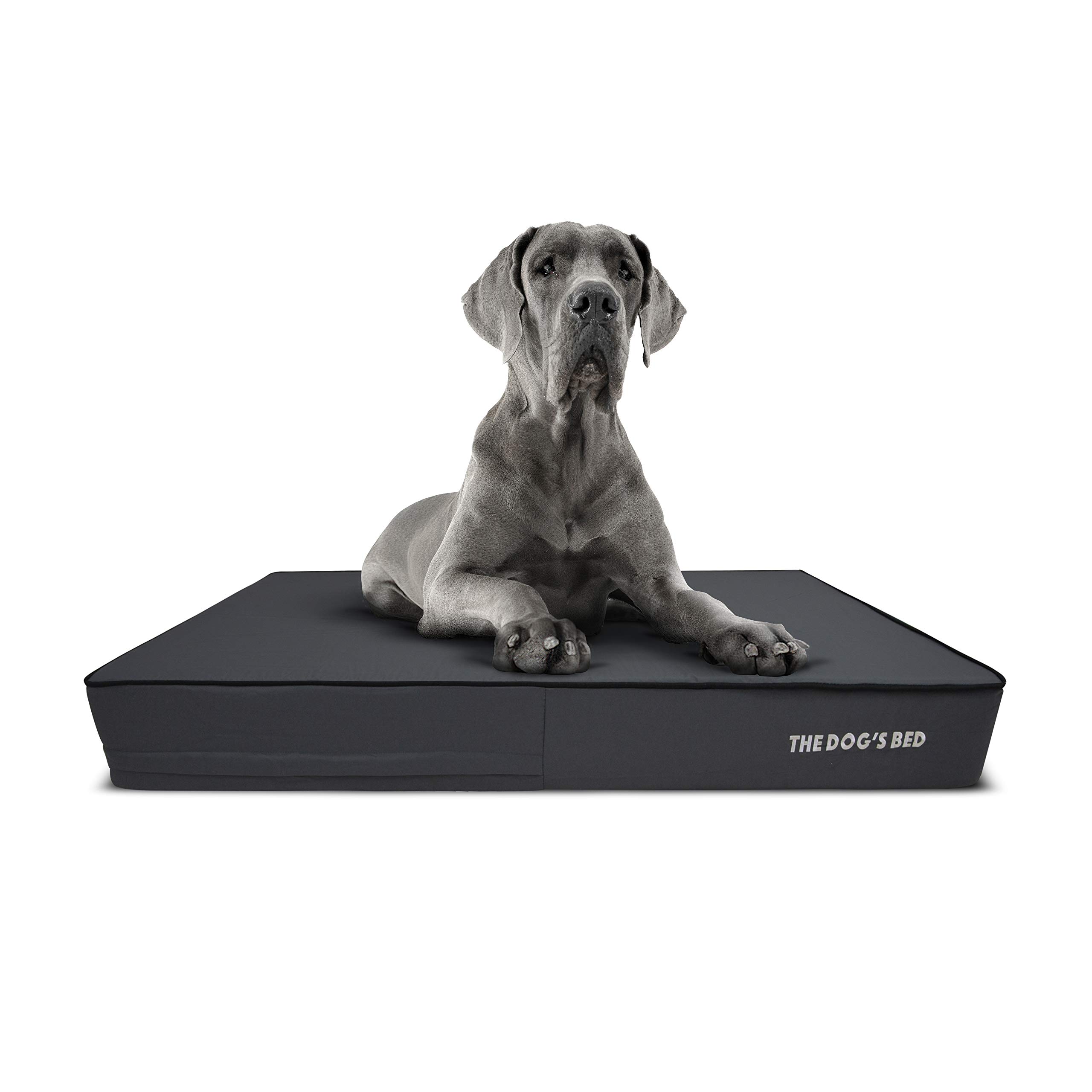 The Dog’s Bed Orthopedic Memory Foam Dog Bed Mattress, Oxford Fabric, Grey with Black Trim, XXL, 6-Inch