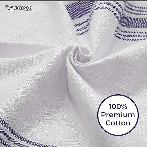 Miniatura 4 de KEEPOZ - Toallas de cocina en espiga, 100% algodón hilado en anillo - (paquete de 12) paños de cocina reutilizables de limpieza - 15 x 25 pulgadas