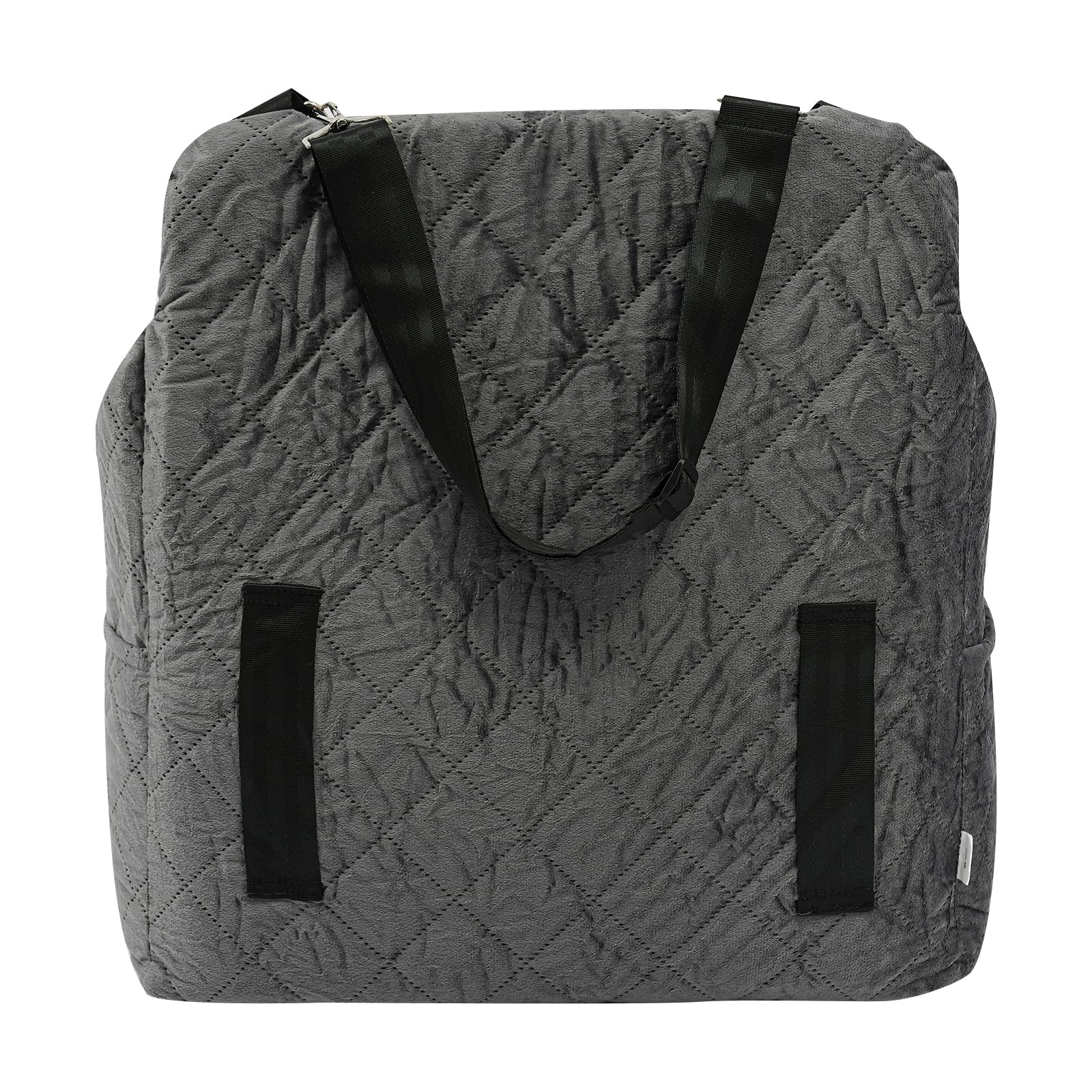 Asiento de coche para perros pequeños/medianos de menos de 15 kg, asiento de coche para mascotas desmontable y lavable, con 3 cinturones de seguridad y acolchado, cama para perro, color gris