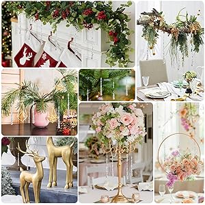 LUMITI 12pcs Crystal Icicle Christmas Tree Ornaments, Glass Beads Hanging Chandelier Pendants for Christmas Party Wedding Winter Decorations (Crystal AB)