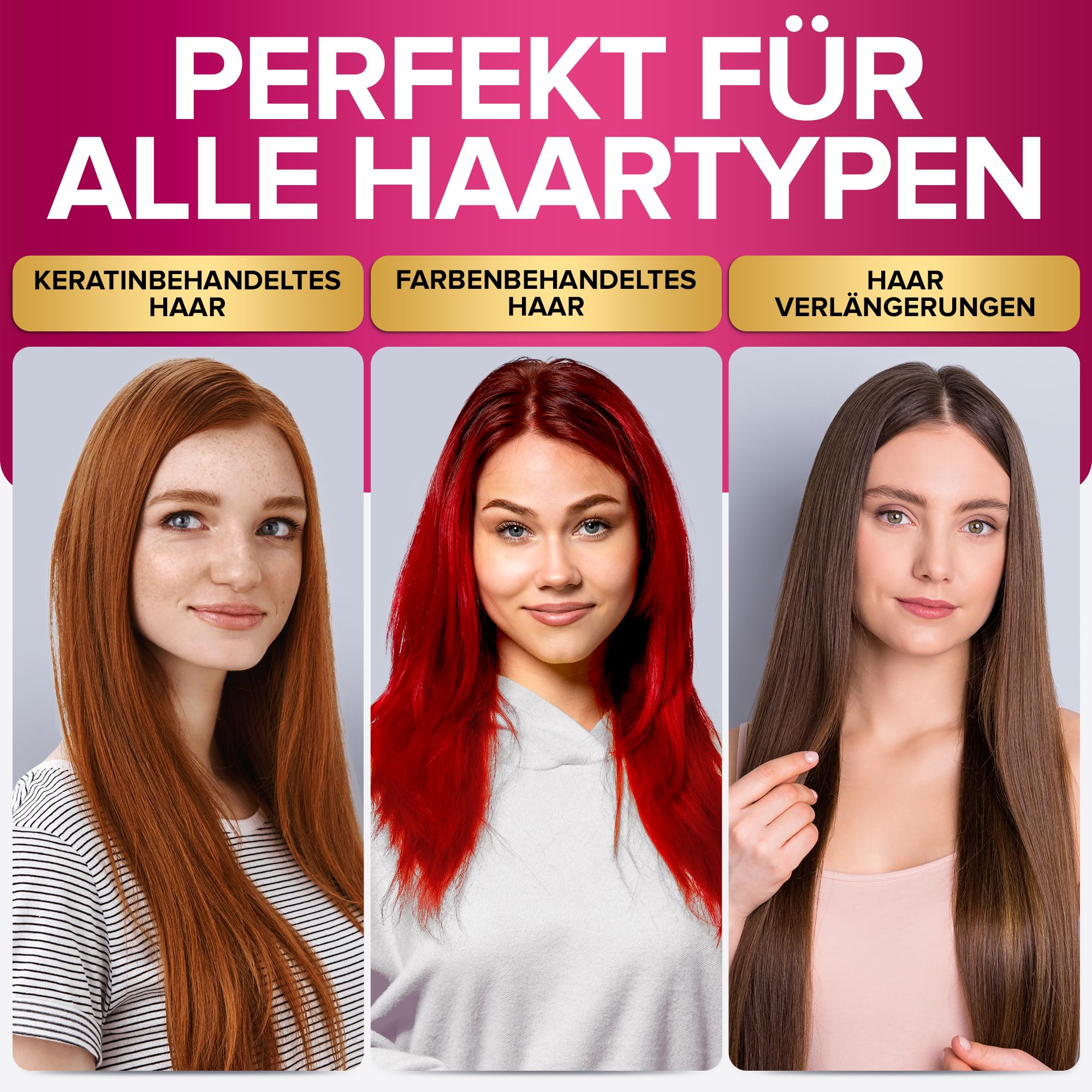 NYK1 Sulfatfreies Shampoo Und Conditioner (2 x 500ml) Ideales Keratin Shampoo Und Pflegespülung Nach Der Pflege Der Haare Für Haarglättung - Salzfreies Shampoos Ohne Sulfate Parabene Und Silikone