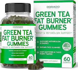 Green Tea Fat Burner Weight Loss Gummies (60 Count) Fat Burner Women - Appetite Suppressant for Weight Loss Women - Belly Fat Burner for Men - Weight Loss Supplement - Weight Loss Products - USA Made