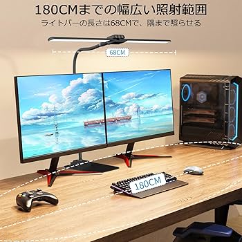 Amazon.co.jp: デスクライト LED電気スタンド ダブル光源卓上