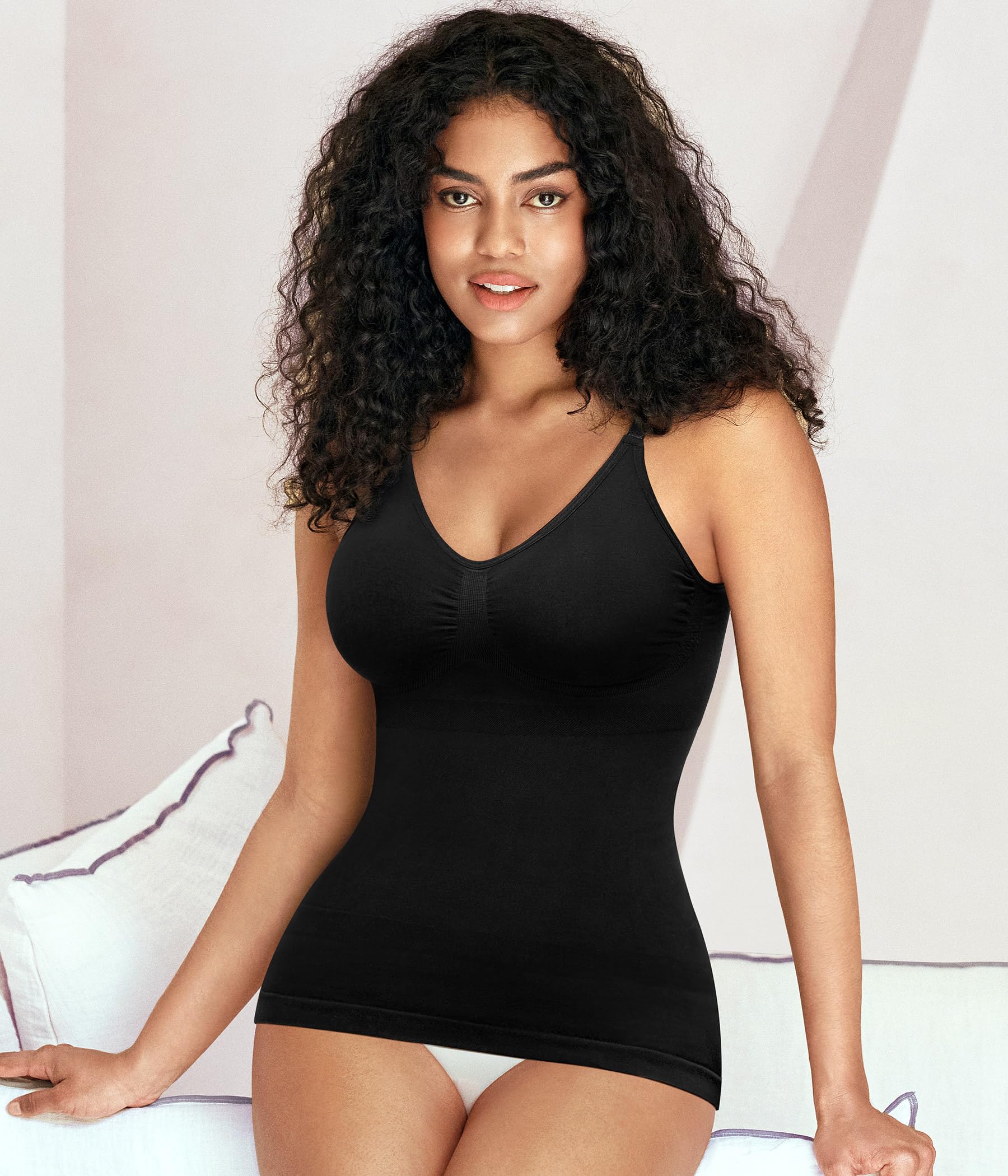 Gotoly Faja Reductora Mujer Compresión Camiseta sin Mangas Adelgazante Lencería Moldeadora Shapewear Sin Costuras Control Shapers
