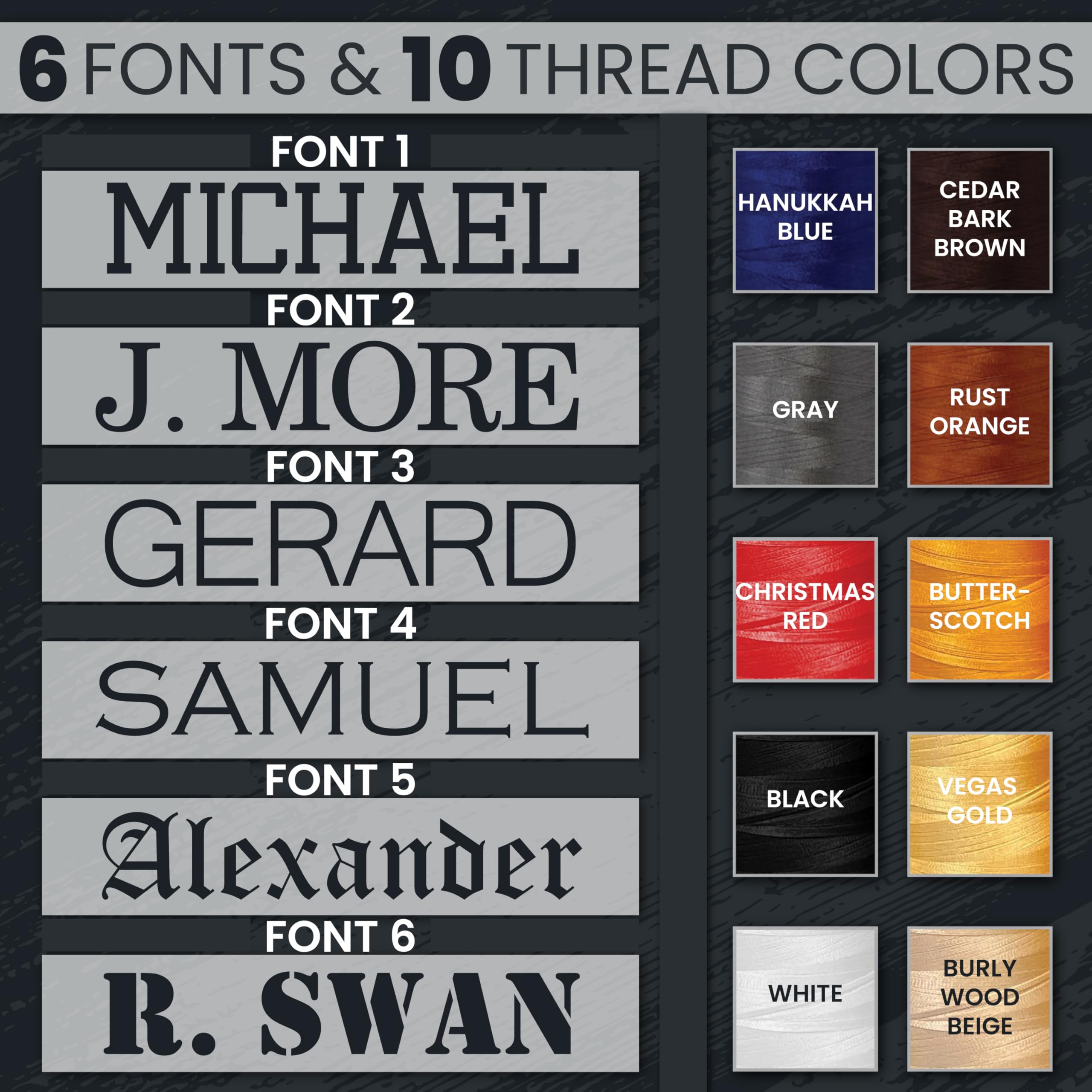 Personalized Gifts for Men - Embroidered Custom Toiletry Bags for Men, 4 Canvas & Leatherette Colors & 10 Thread Colors - Groomsmen Gifts