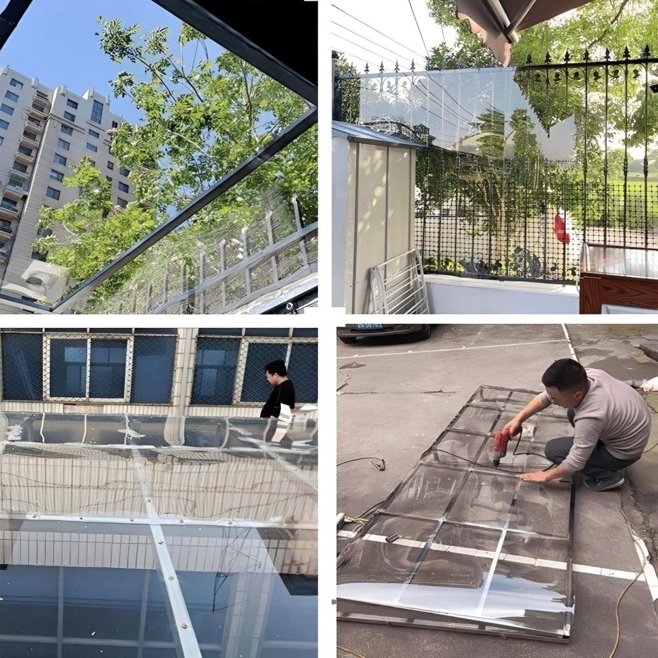 Láminas de Policarbonato Invernaderos Cubierta de Repuesto Pérgola y Cochera para Paneles Acristalamiento Exterior Panel Repuesto Cobertizo(1.5x8m/4.92x26.24ft)