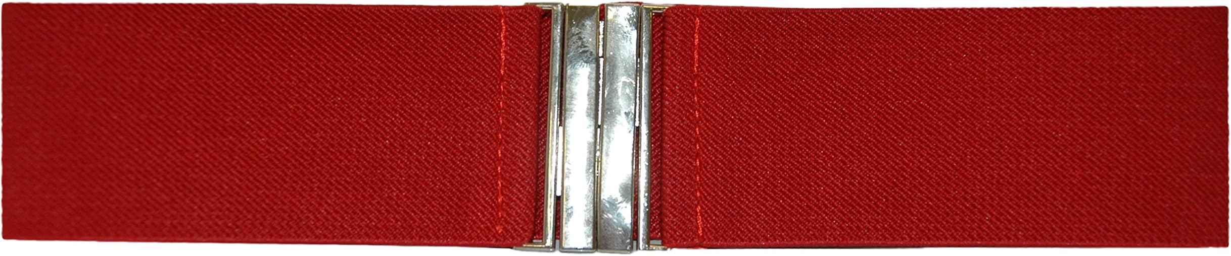 Elasticated Cinch Belt - Choice of Colours (Red)