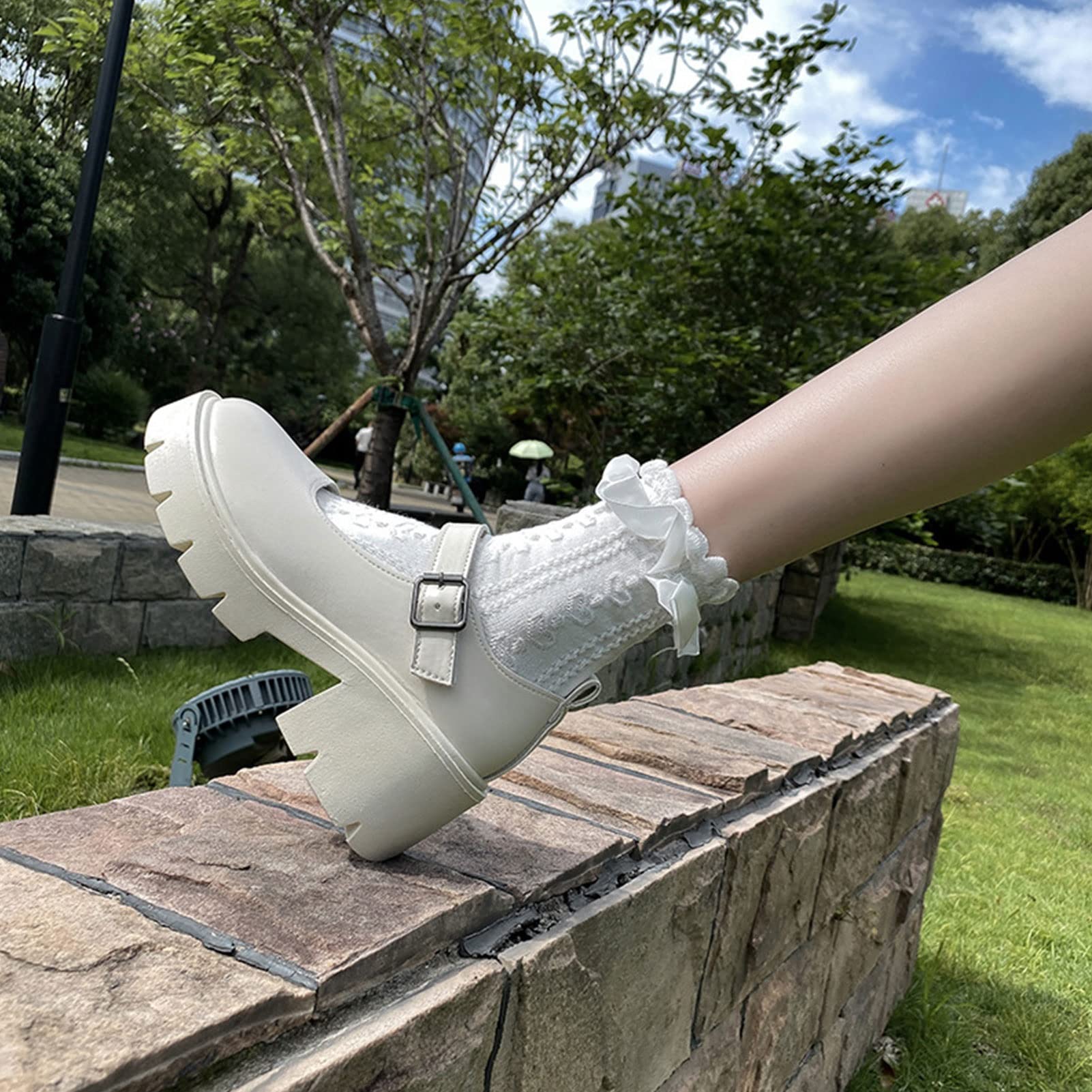 Chunky Mary Janes Für Frauen - Plateauschuhe Mit Schnalle