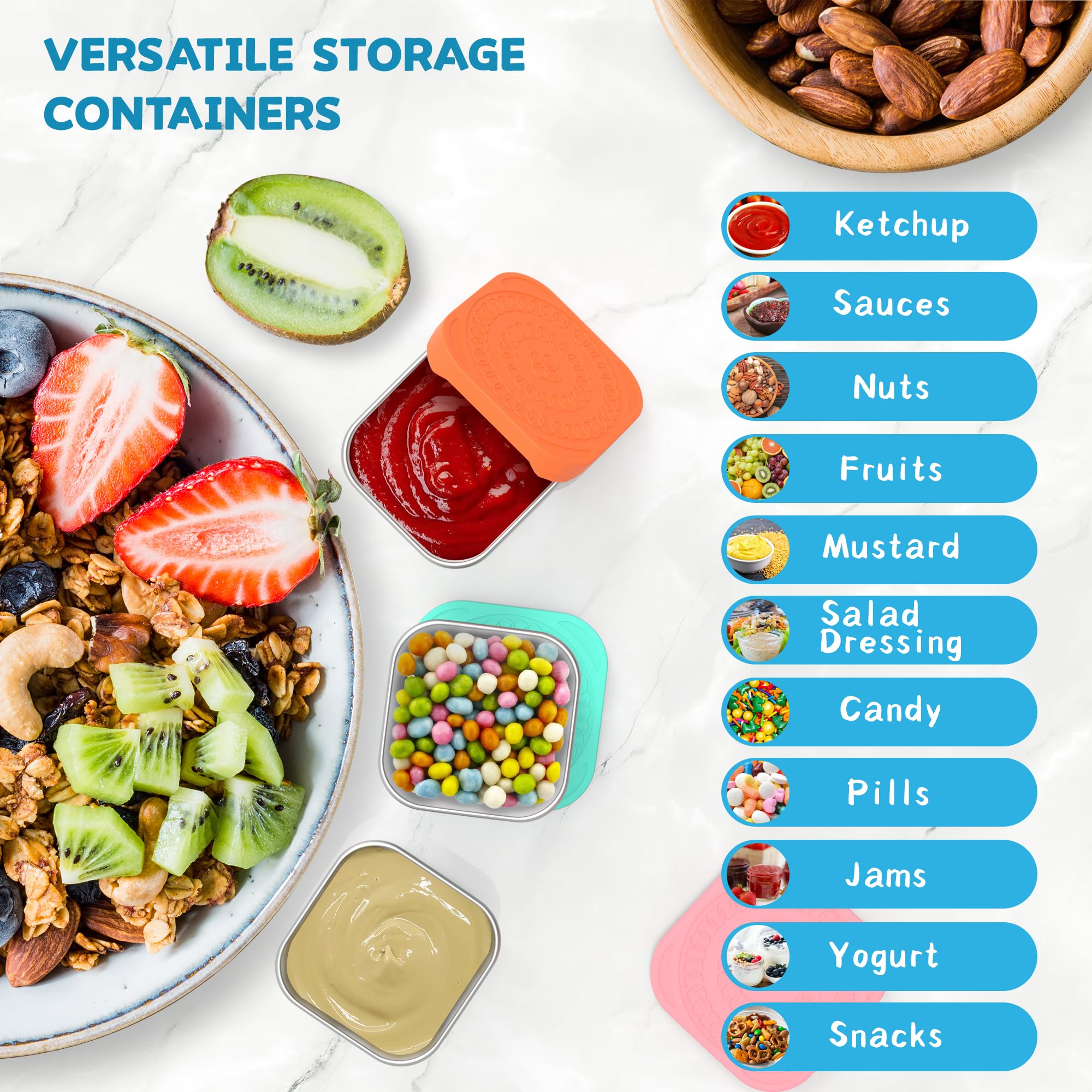 Lot De 3 Boîtes à Goûter En Acier Inoxydable étanches