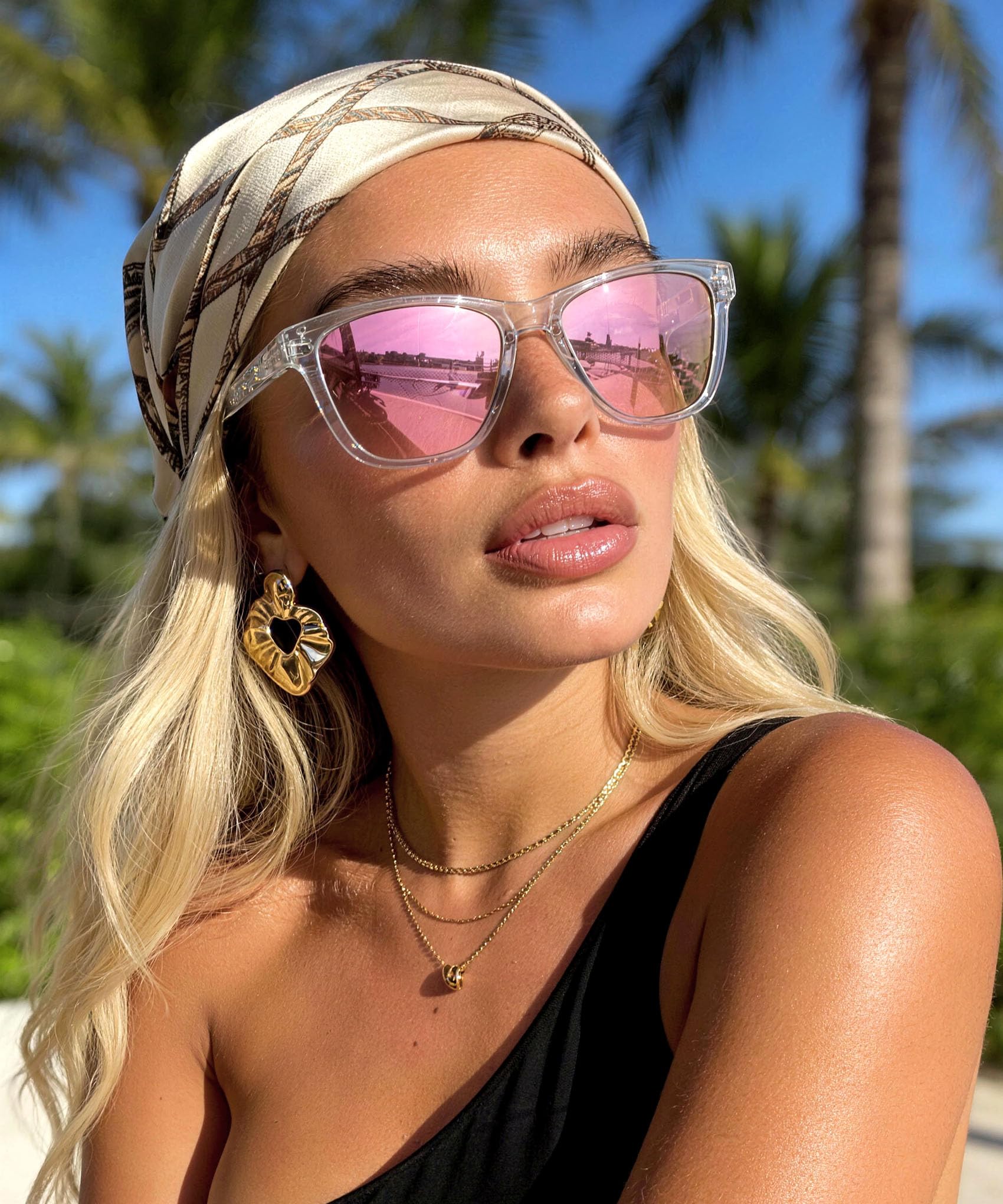 KALIYADI Womens-Sunglasses Polarized Sunglasses-Womens Trendy: Retro Sun Glasses with UV Protection for Travel Driving - 5