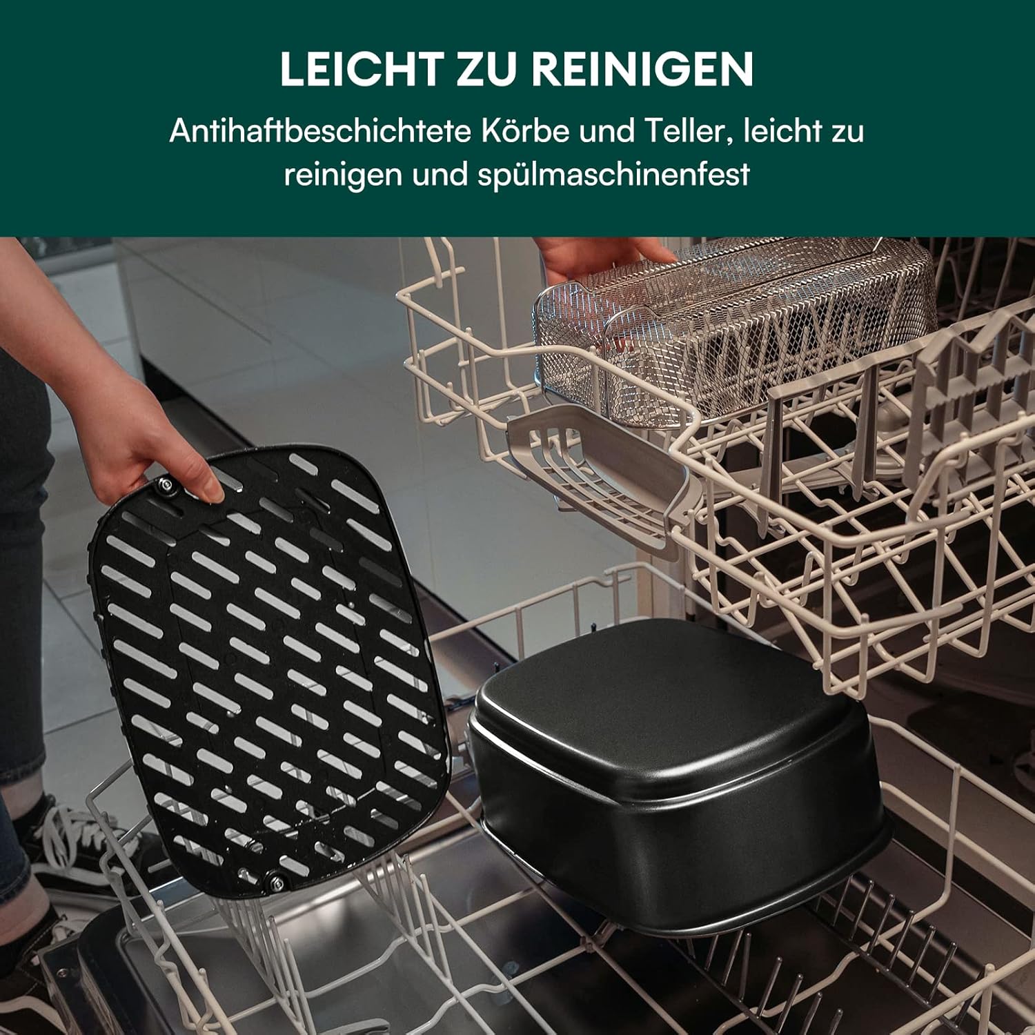 CHEFREE Griglia e Friggitrice ad Aria AFG01, 6L, 1650W Griglia Elettrica, Design Meno Fumoso, Forno Elettrico e Friggitrice ad Aria, Smart Cook 8-in-1, Display Touch a LED, 4 Livelli di Riscaldamento