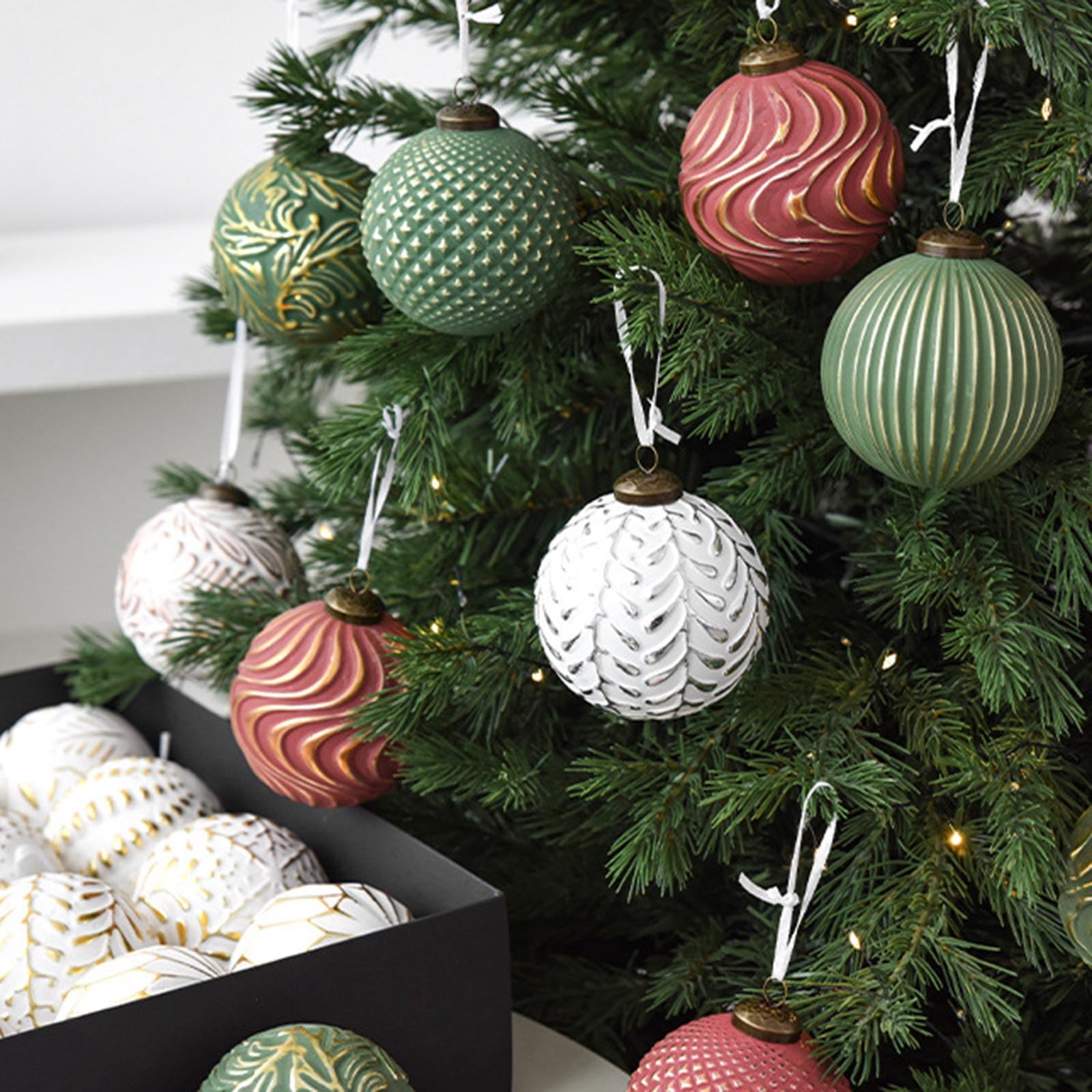 12 palline di Natale da appendere all'albero per ghirlande di alberi, caminetti, feste invernali, centrotavola
