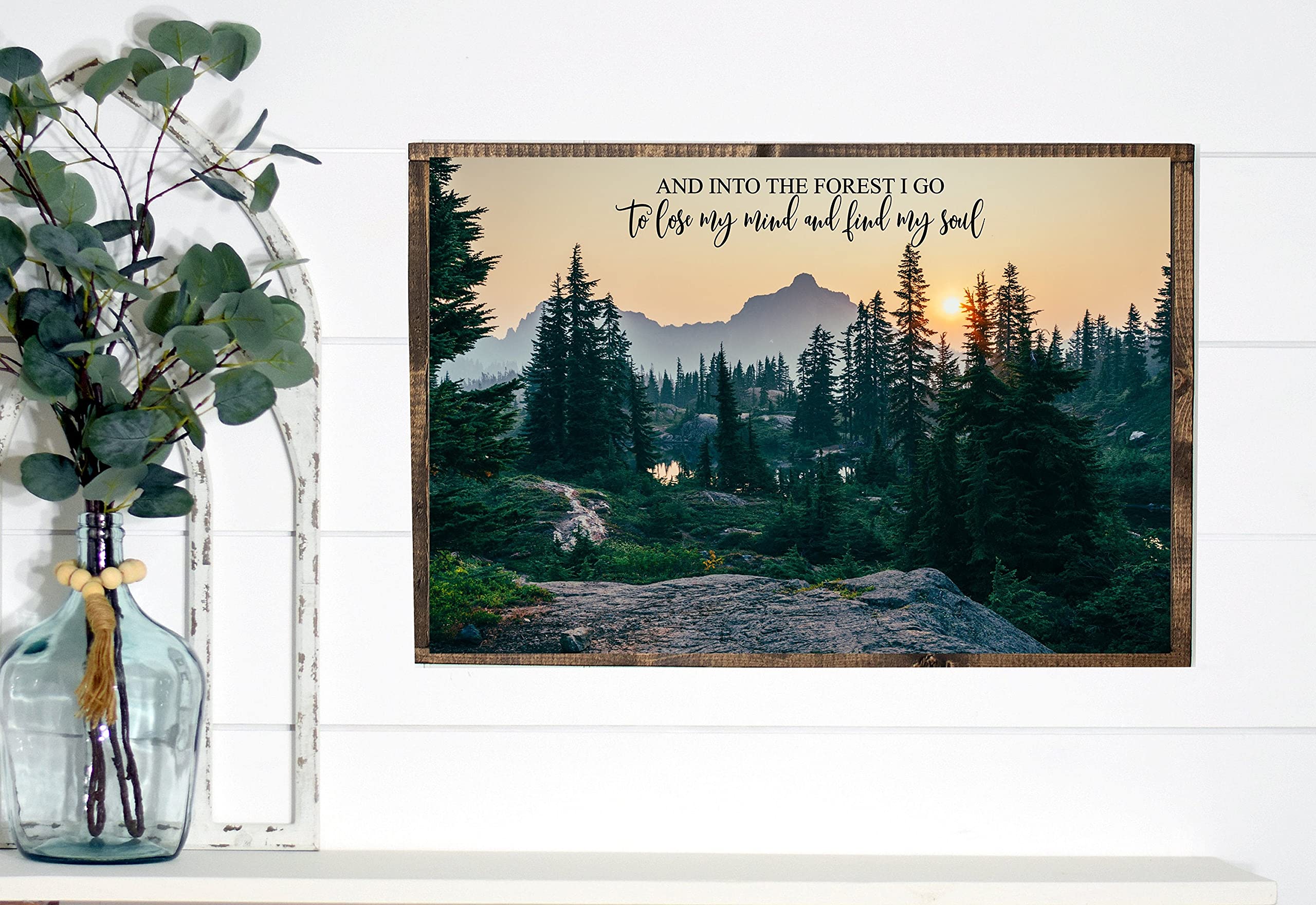 And Into The Forest I Go To Lose My Mind And Find My Soul Sign Nature Sign Wall Metal Tin Sign Poster 8x12 inches