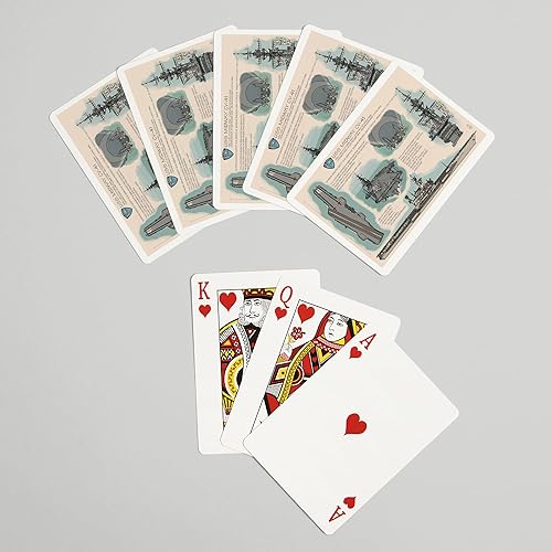 Miniatura 7 de Lantern Press San Diego, California, USS Midway Technical (52 cartas de juego, baraja de cartas de tamaño póquer con comodines)