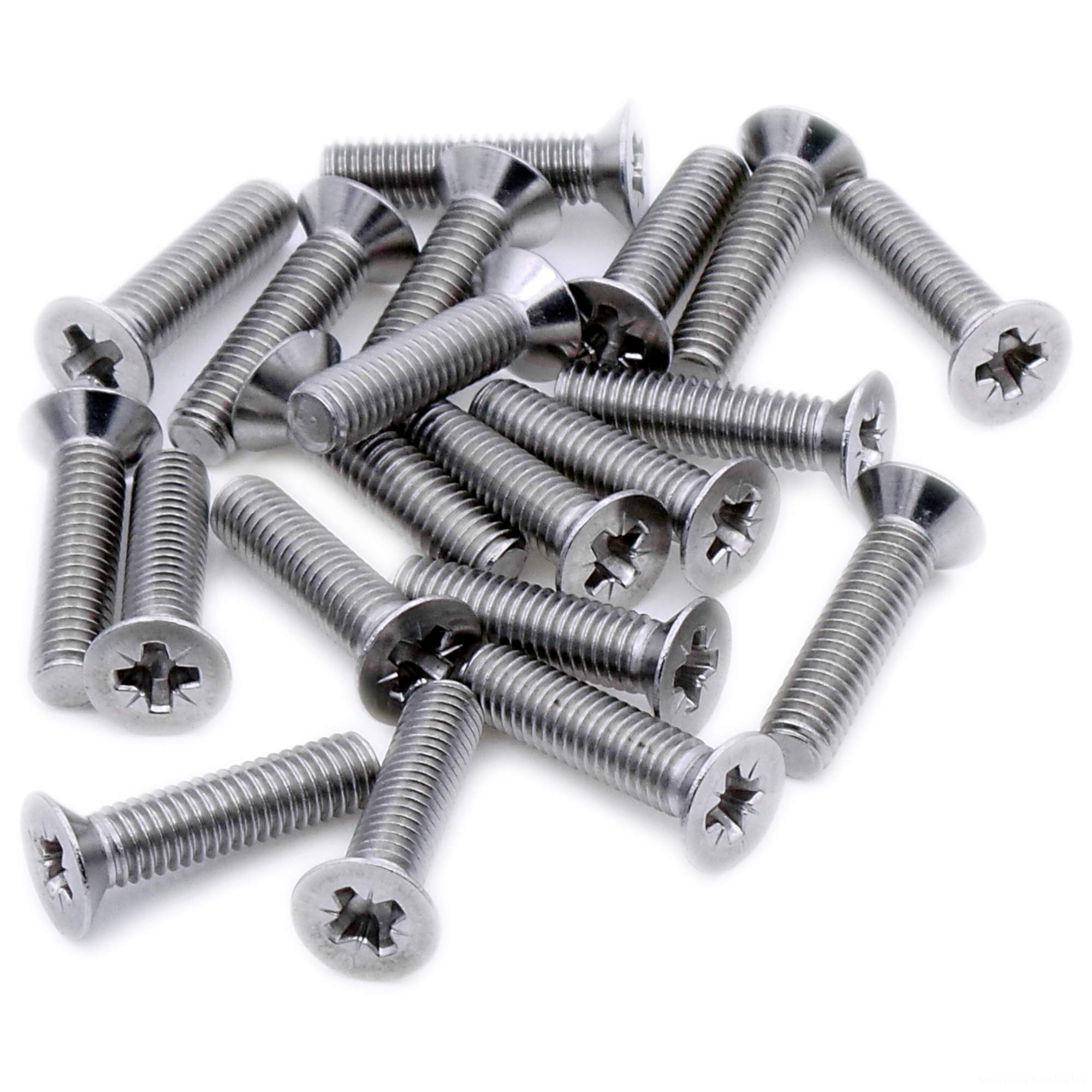 Singularity Supplies M1.6 (1.6Mm X 16Mm) Pozi Countersunk Machine Screw (Bolt) - Stainless Steel (A2) (Pack Of 20)