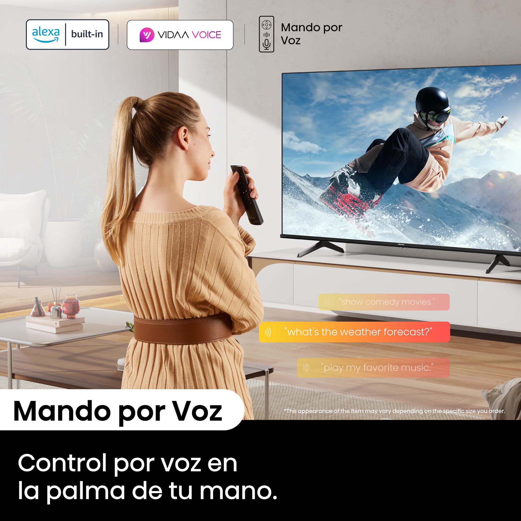 Hisense 43E7NQ - QLED Smart TV, 43 Pulgadas Televisor, Quantum Dot Colour, Dolby Vision, Dolby Atmos, Modo Juego Plus, 60Hz VRR 120 fps, Bluetooth&HDMI,Control por Voz televisor, VIDAA