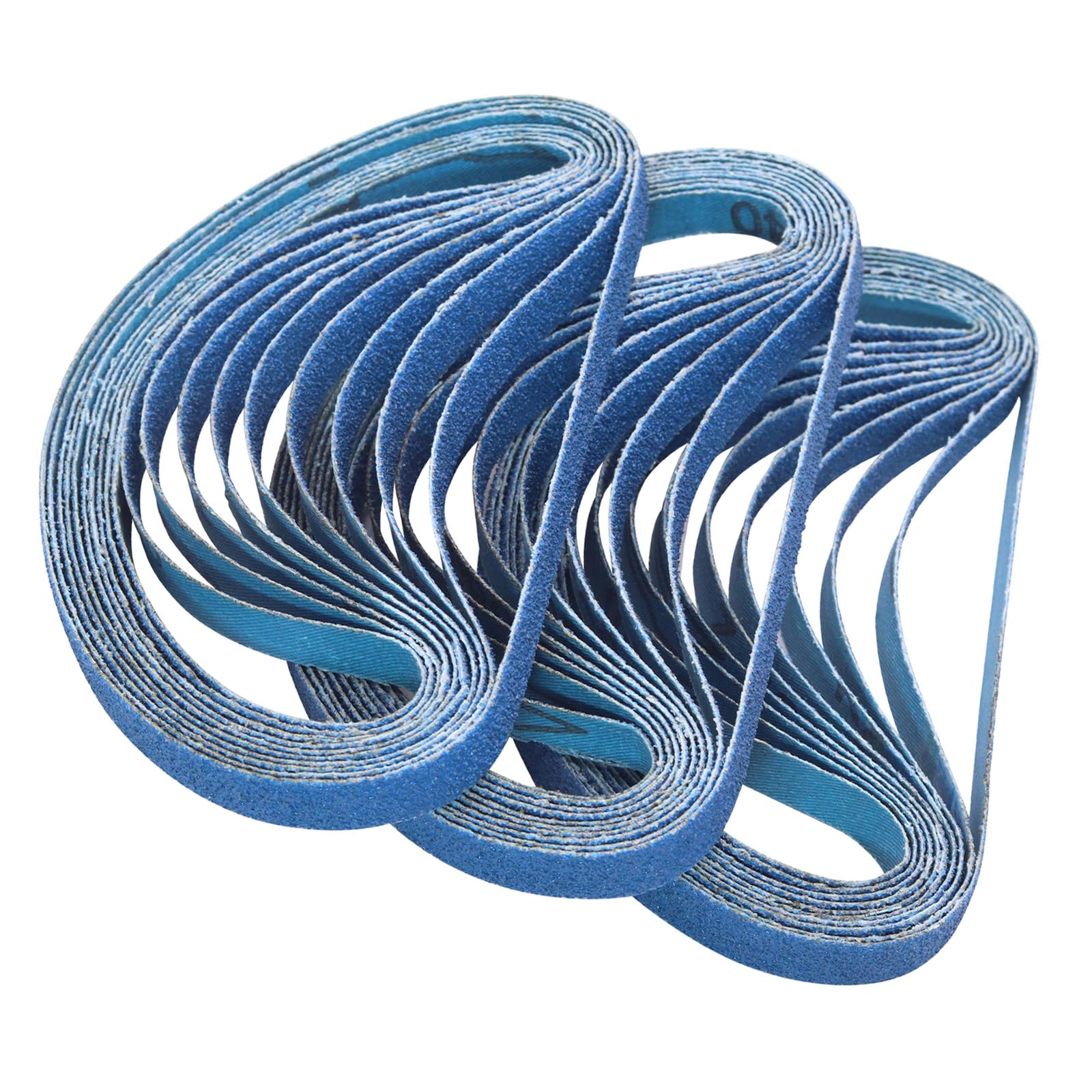 30 Pcs 1/2" x 18" Zirconia Sanding Belts, 40 Grit 1/2x18 Inch Sanding Belts for Air Belt Sander, Zirconia Belt Sander Sanding Belts for Metal