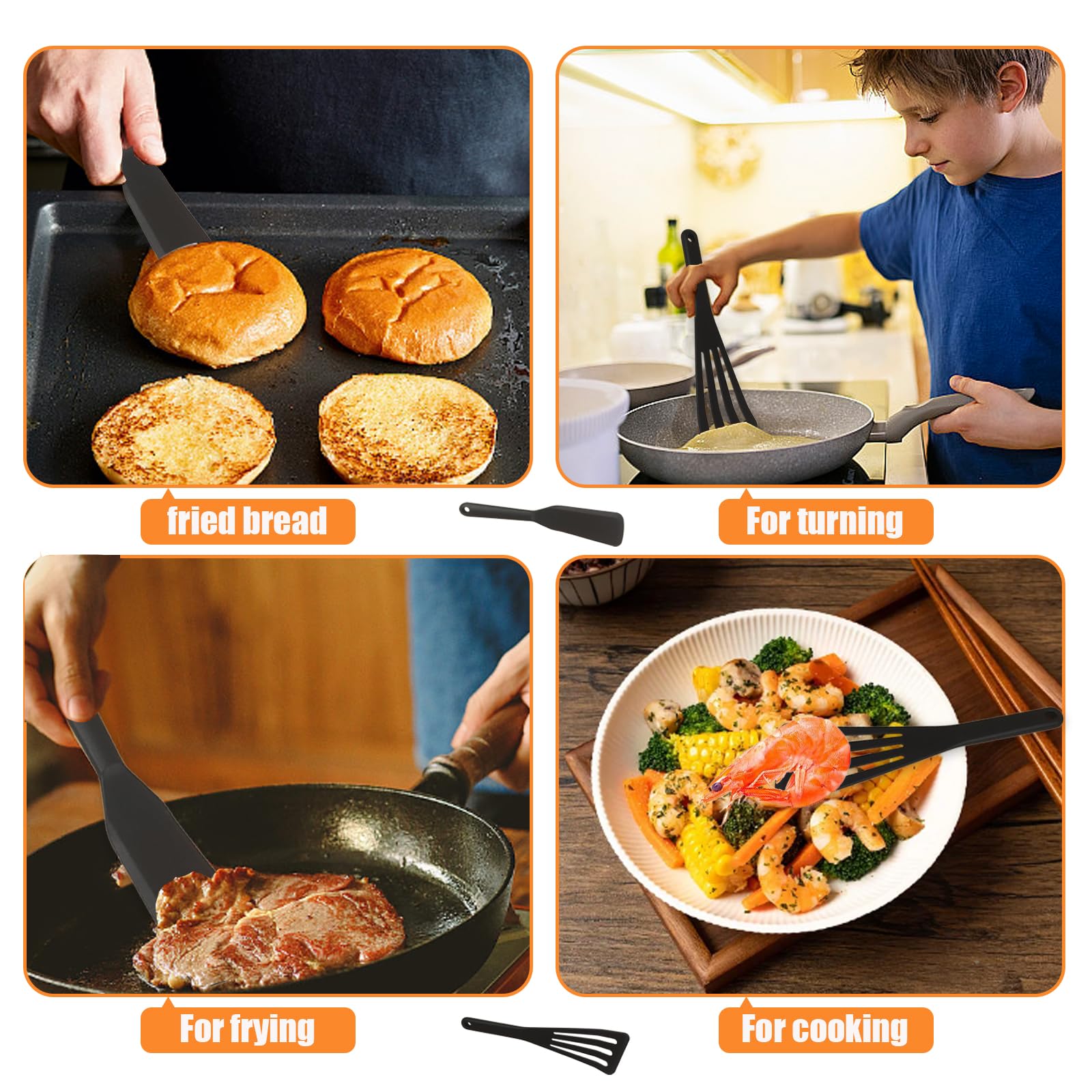 Zamety Spatule Cuisine 2 Pièces, Mini Spatule Cuisine Silicone