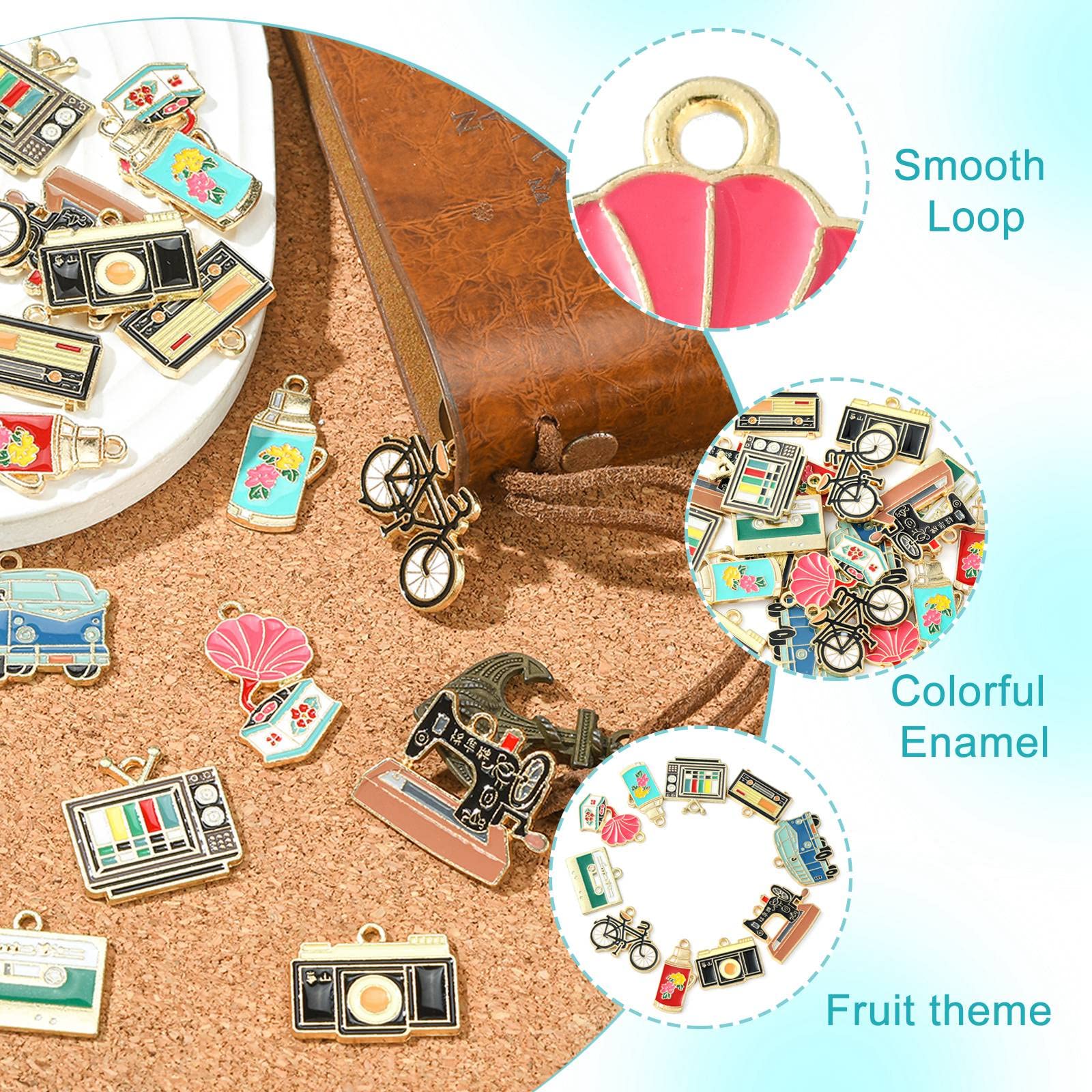 UR URLIFEHALL Handgemaakte gevormde bedels met glazen kunststof kralen bengelen bedels hangers voor sieraden maken ambachten sleutelhanger telefoon bandjes UR URLIFEHALL Handgemaakte gevormde bedels met glazen kunststof kralen bengelen bedels hangers voor sieraden maken ambachten sleutelhanger telefoon bandjes