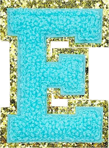 Miniatura 33 de Jongdari Letras termo-adhesivas de felpilla para ropa, parches de letras del alfabeto con brillantina para coser, con adhesivo planchado, 4