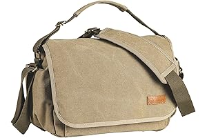 TARION Vintage Canvas Camera Bag Crossbody - The Perfect Messenger Sling for DSLR Photo Gear