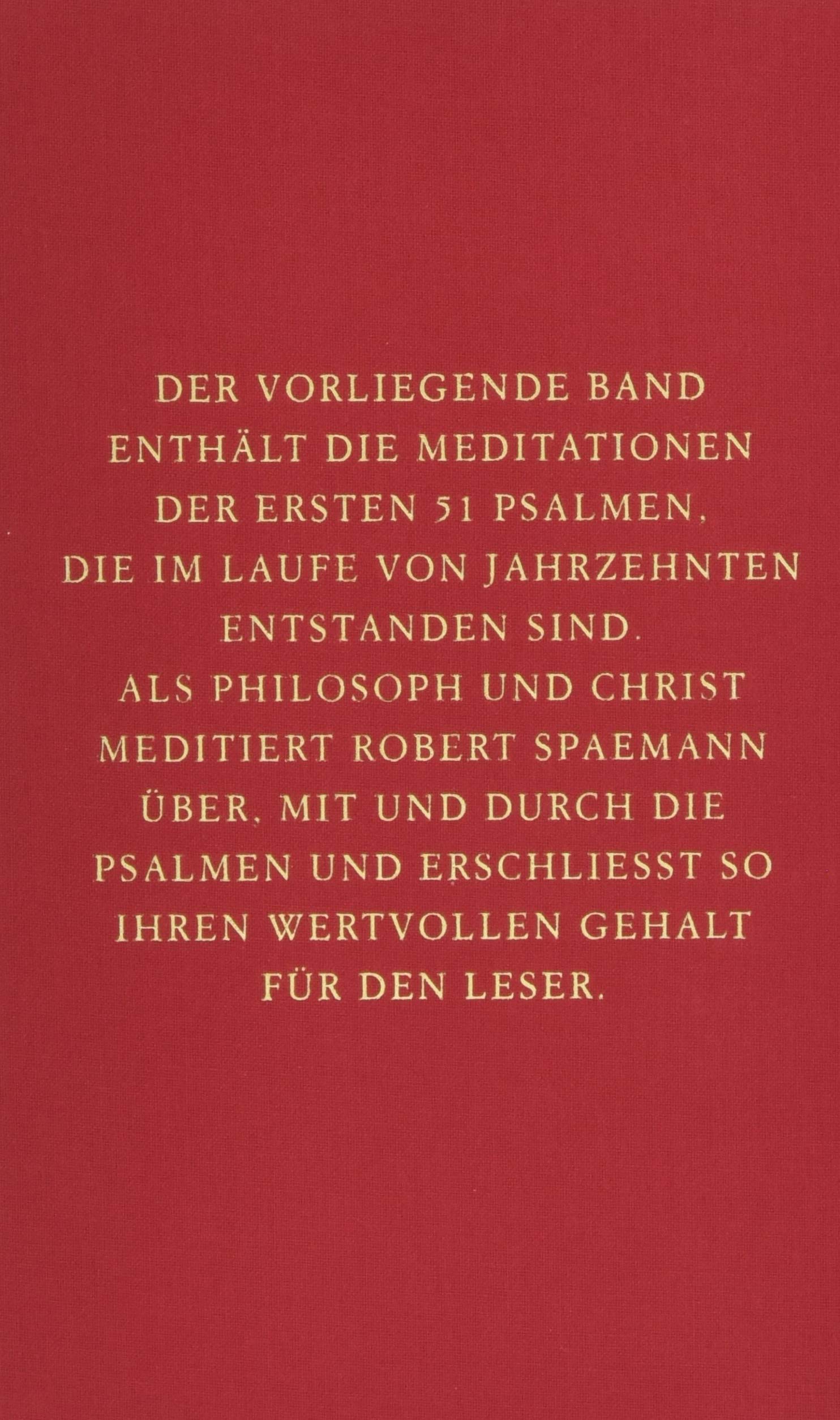 Meditationen eines Christen I: Über die Psalmen 1-51