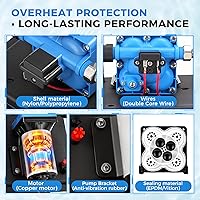 Vista 6 de 12V RV Water Pump 5.5GPM 55PSI with 0.75L Accumulator Tank, Max 125PSI Quiet Water Pressure Pump System for RV Camper, Boat, Kitchen, Bathroom, Home