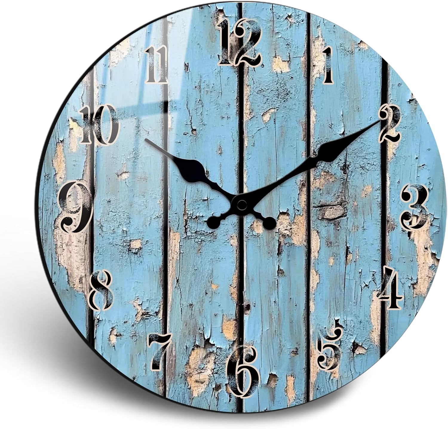 Vintage Wooden Wall Clock for Farmhouse - 16 Inch Large Wall-Clock Silent Non-Ticking Round Country Clock for Living Room, Home Decor Battery Operated