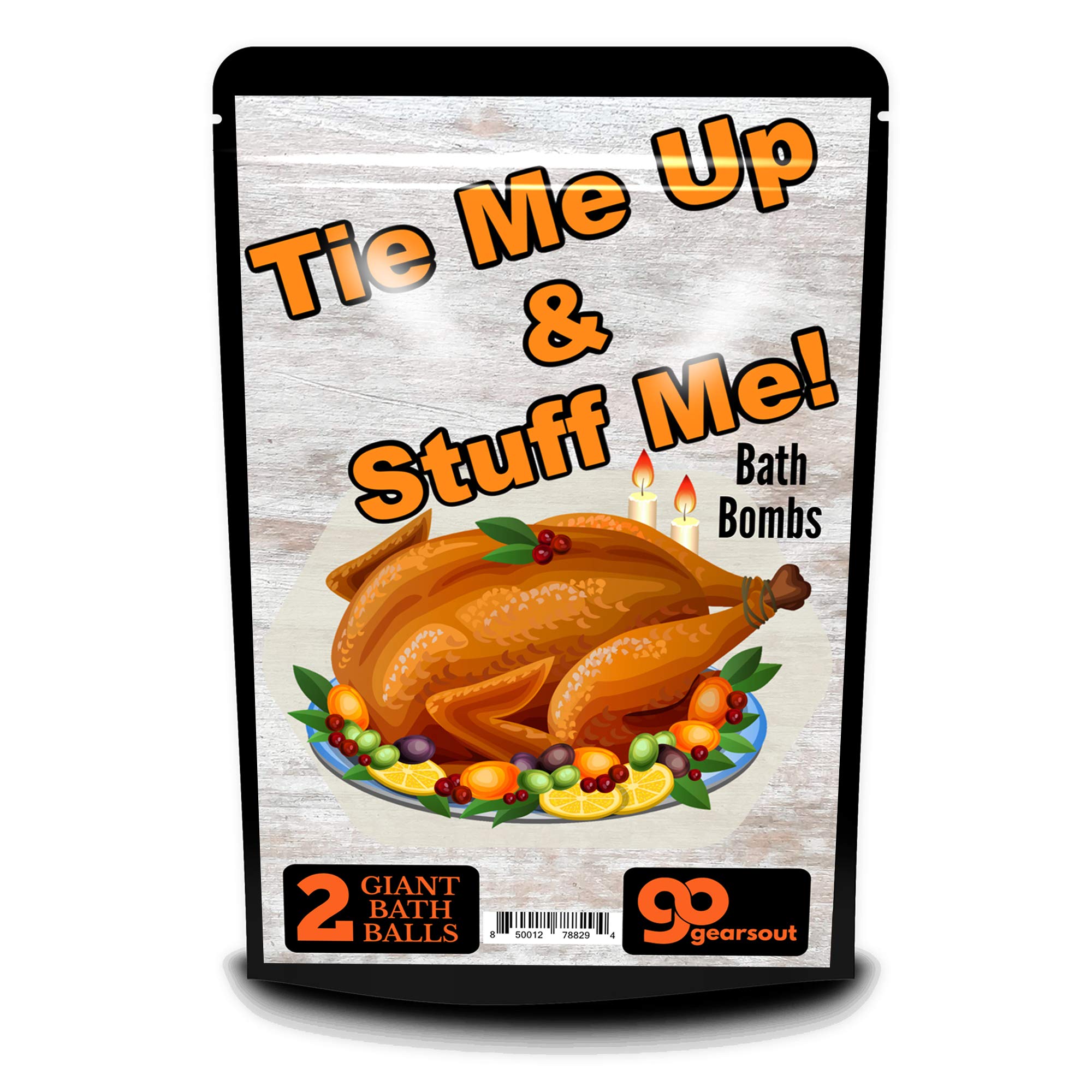 Tie Me Up and Stuff Me Turkey Bath Bombs - XL Root Beer Fizzers for Adults - Handcrafted, Made in America, 2 Count
