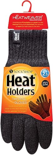 Miniatura 3 de Heat Holders - Gorro térmico de punto de lana de invierno, calentador de cuello y guantes para hombre, Negro -