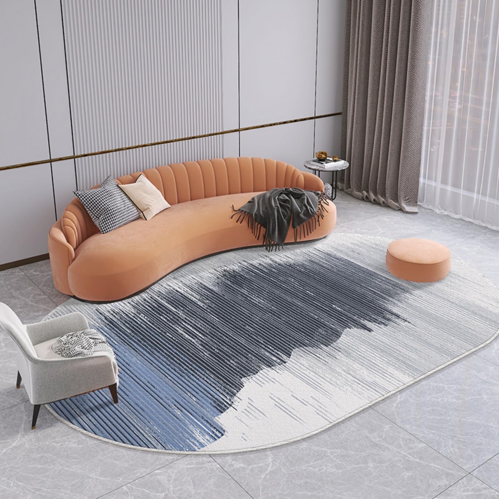 Tapis de décoration de salon léger et luxueux modèle lavable G