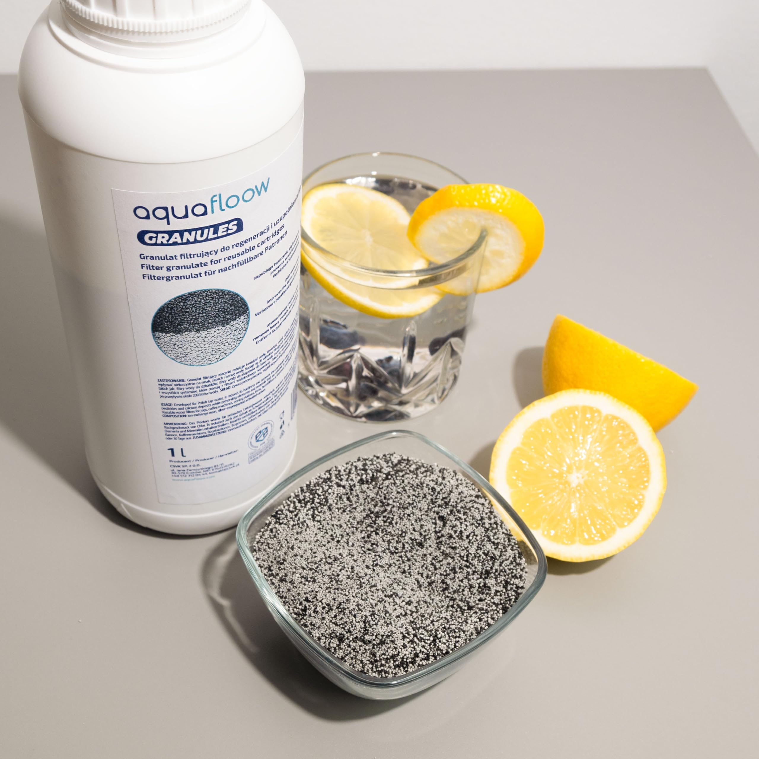 Granuli Di Ricarica Per Filtri Acqua Aquafloow - 1 Litro - Universali Per Macchine Caffè E Decalcificanti - Foto 8