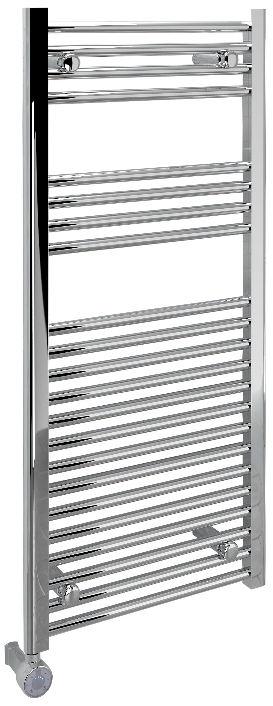 Kudox Thermostatic Electric Towel Warmer - 500x1100m Flat Chrome