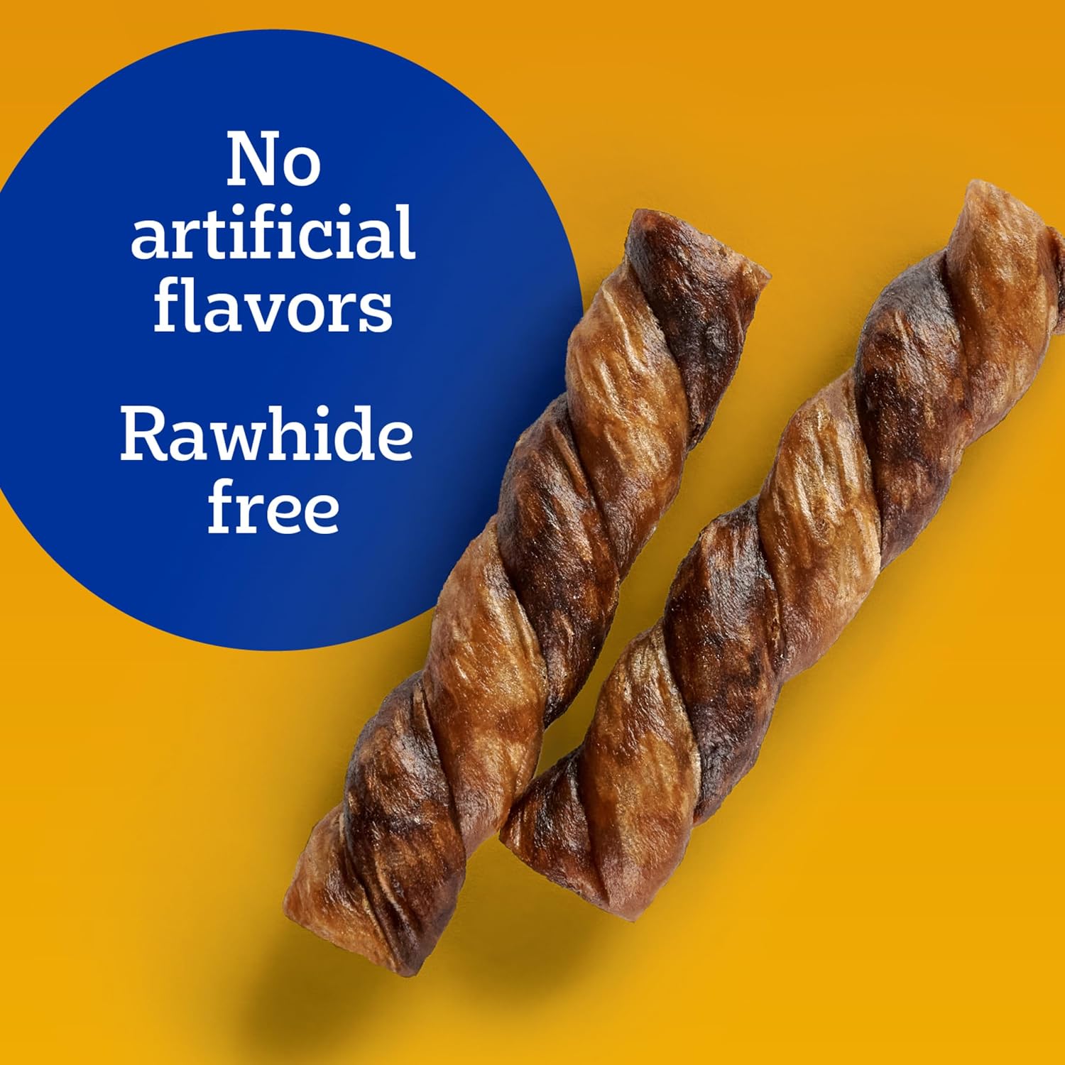 Pedigree Twisty Chews Small Long-Lasting Dog Treats Chicken & Beef Flavor, 9.17 oz. Pouch, Pack of 10 (50 Count Total)