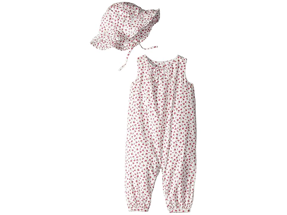 

Ralph Lauren Baby Floral Romper Hat Set (Infant) (Cream/Pink Multi) Girl's Jumpsuit & Rompers One Piece