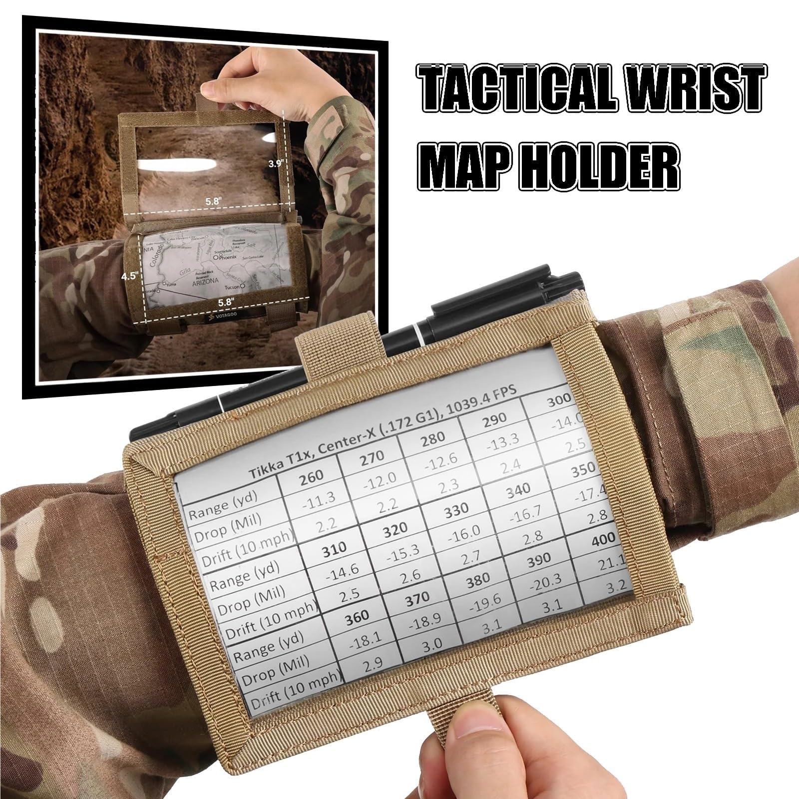 Generisch Taktische Molle Verwaltungstasche Und Armkartenhülle Set, Werkzeugtasche Für Weste Brust Taille Mit Handgelenkkartenhalter EDC