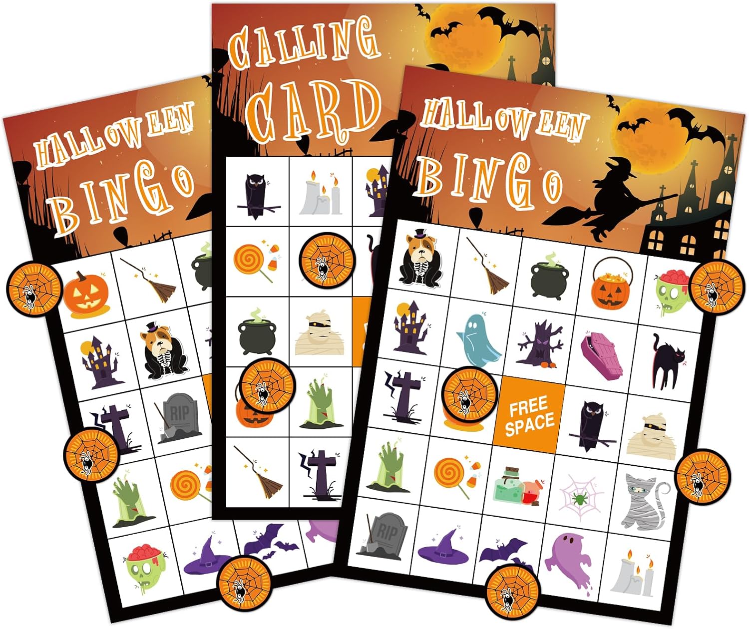 SICOHOME Halloween Bingo Cards for Kids 26 Players