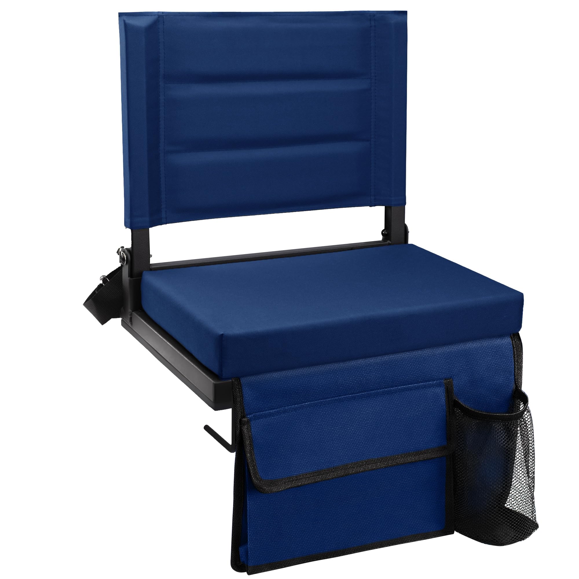 Stadium Seat for Bleachers with Back Support and Thick Padded Cushion