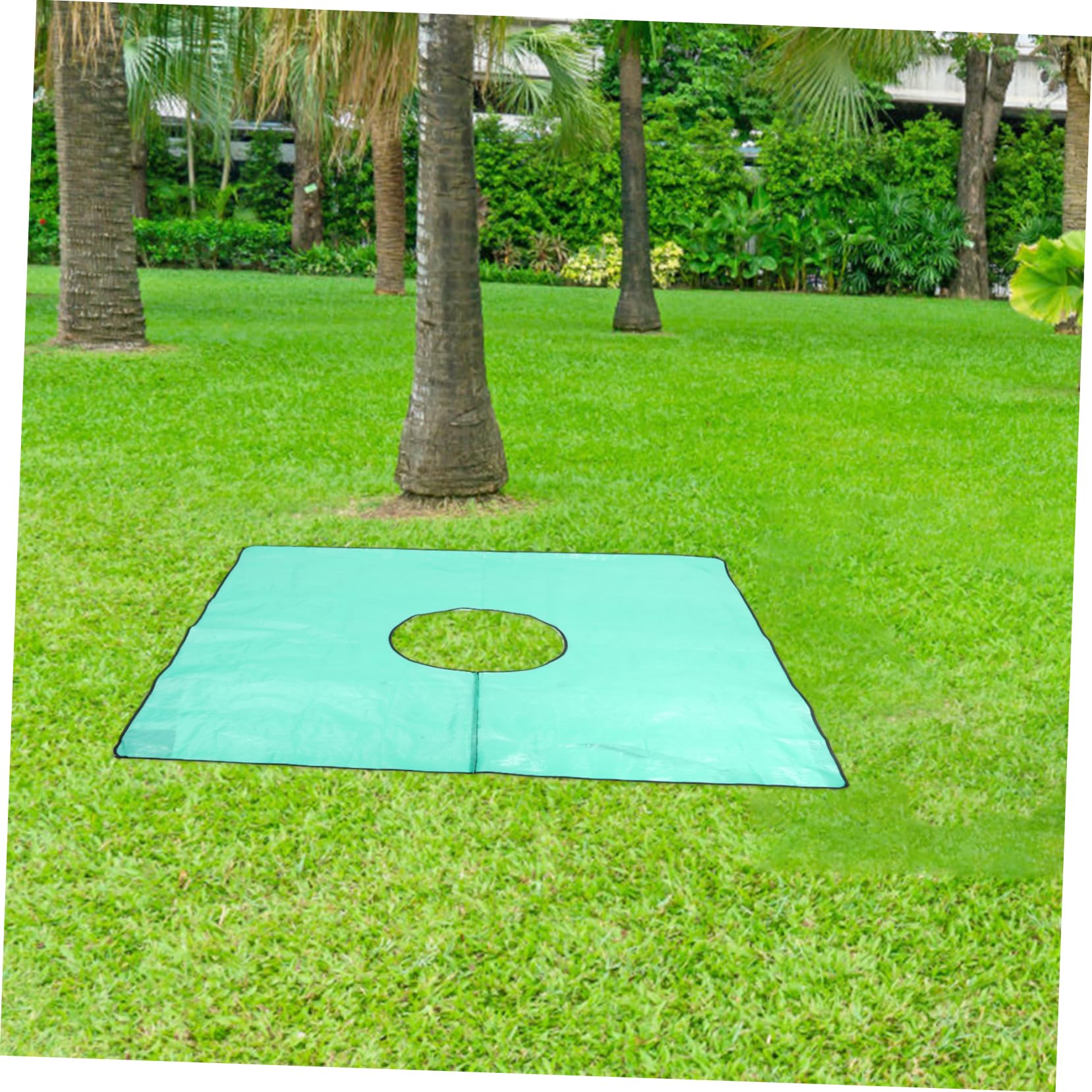 Bâche de Taille de Jardin Imperméable avec Trou Central 60 Cm | Pp Vert Clair, 1 Pièce, pour Travaux et Entretien du Jardin, Ramassage des Feuilles et Tailles